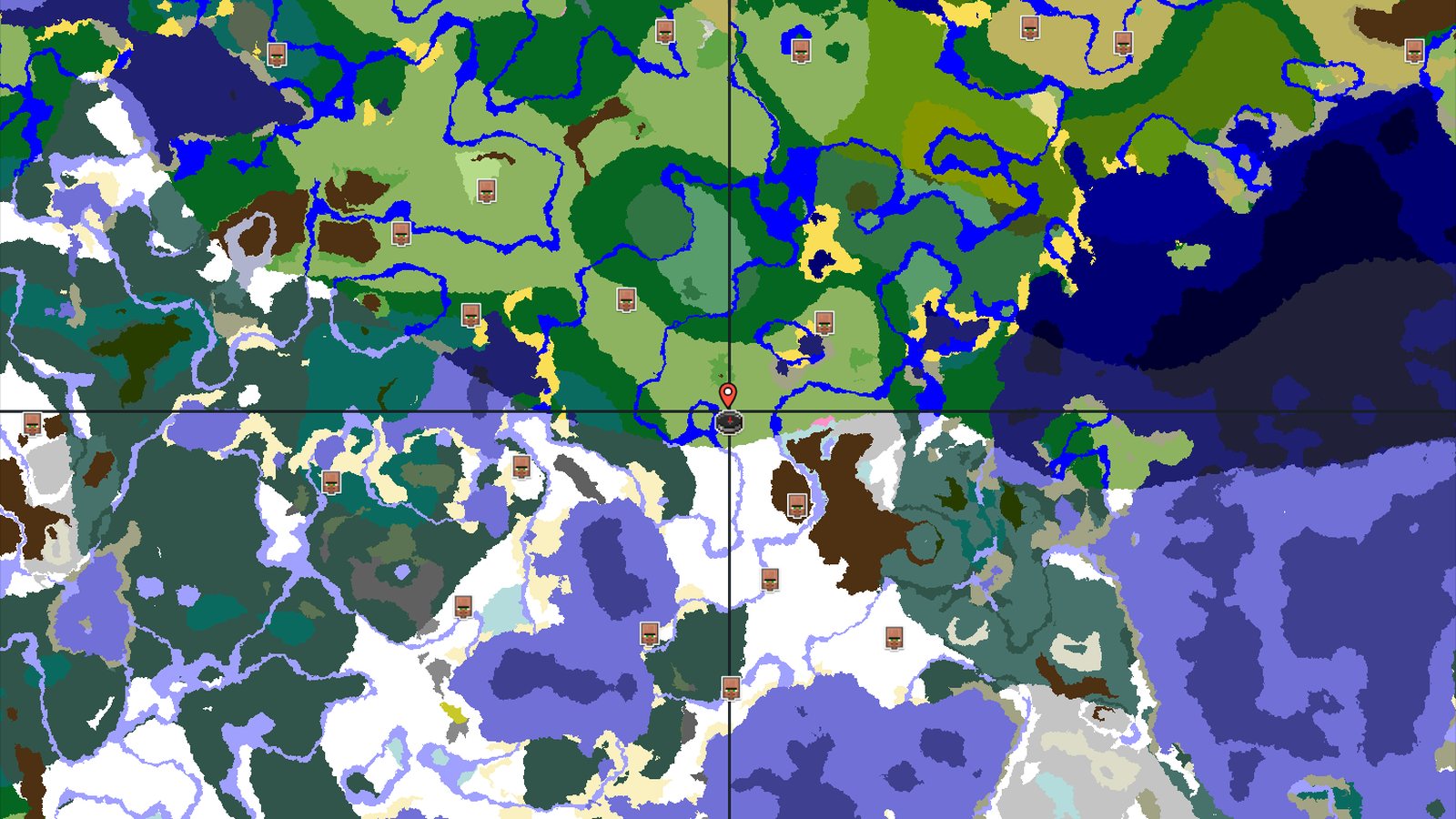 Spawn in Plains Next to a Freezing Landscape — Minecraft seed preview