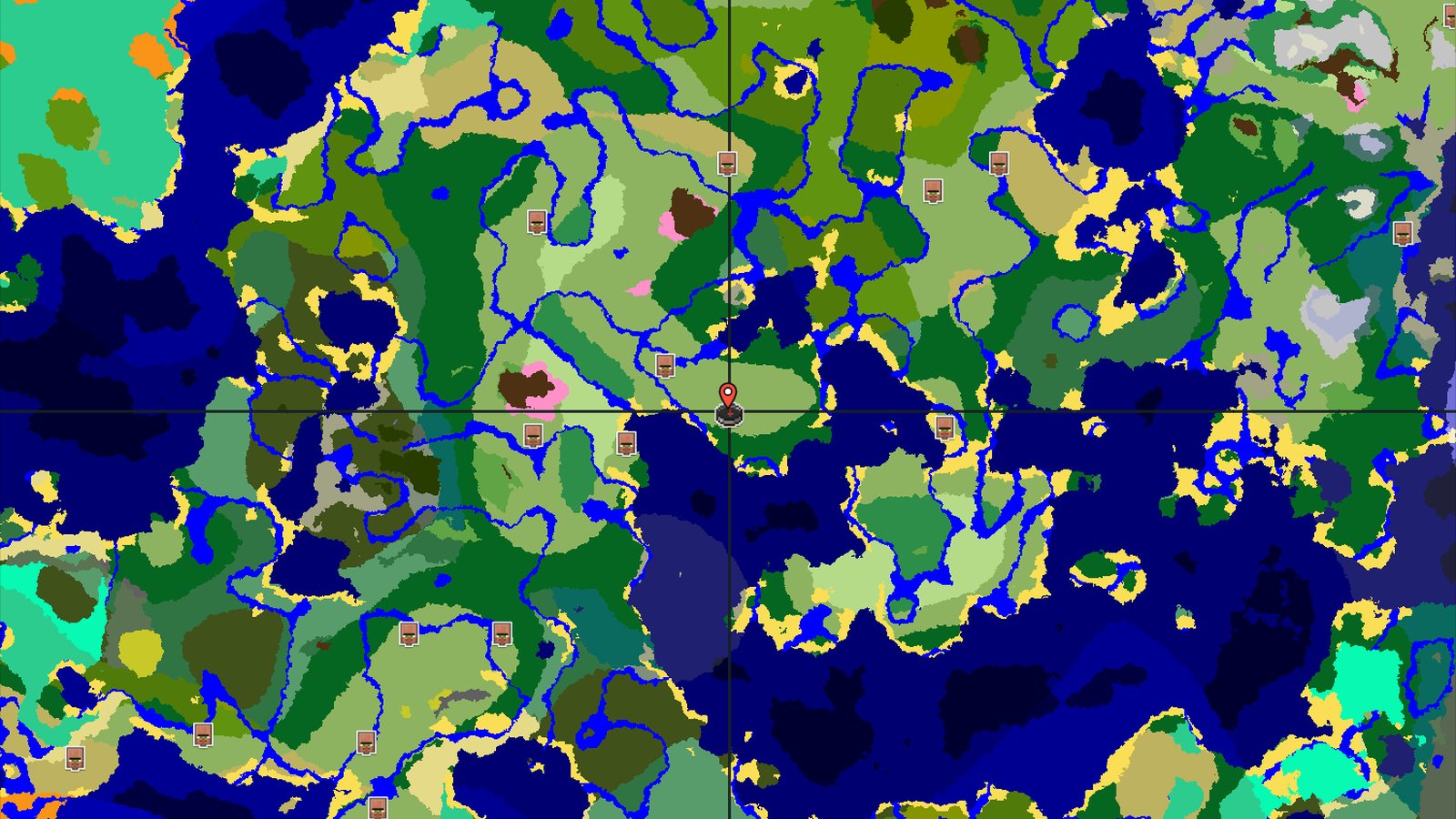 Pillager Outpost Near a Grassy Island Spawn — Minecraft seed preview