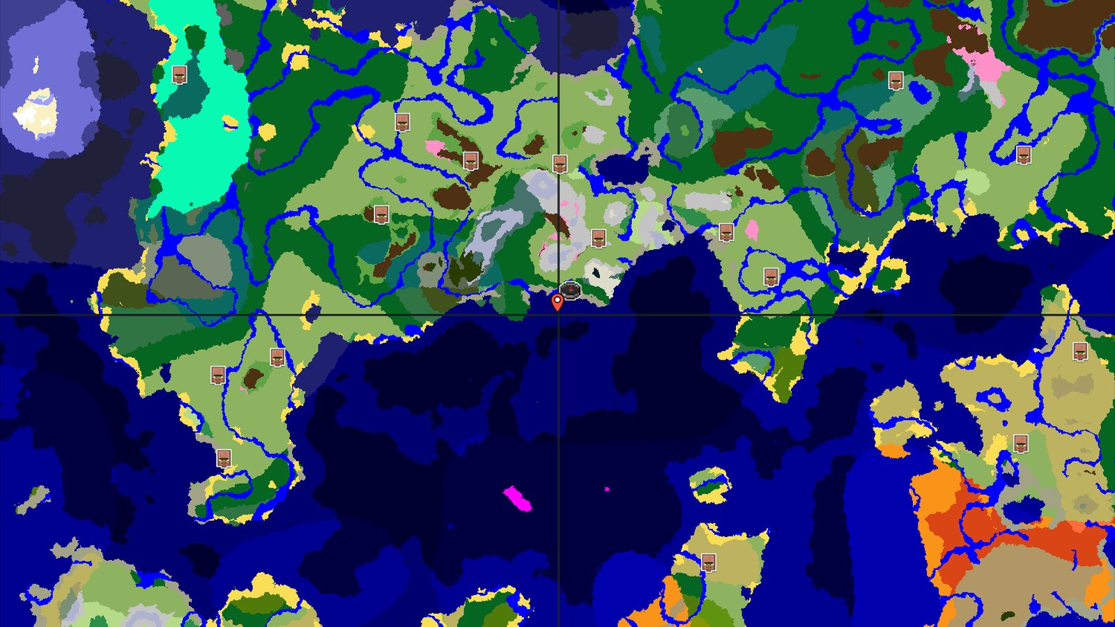 A Mountainous Forest Spawn with Nearby Peaks — Minecraft seed preview