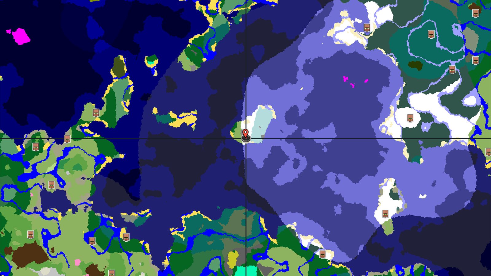 Spawn on a Snowy Island with Nearby Ice Spikes — Minecraft seed preview