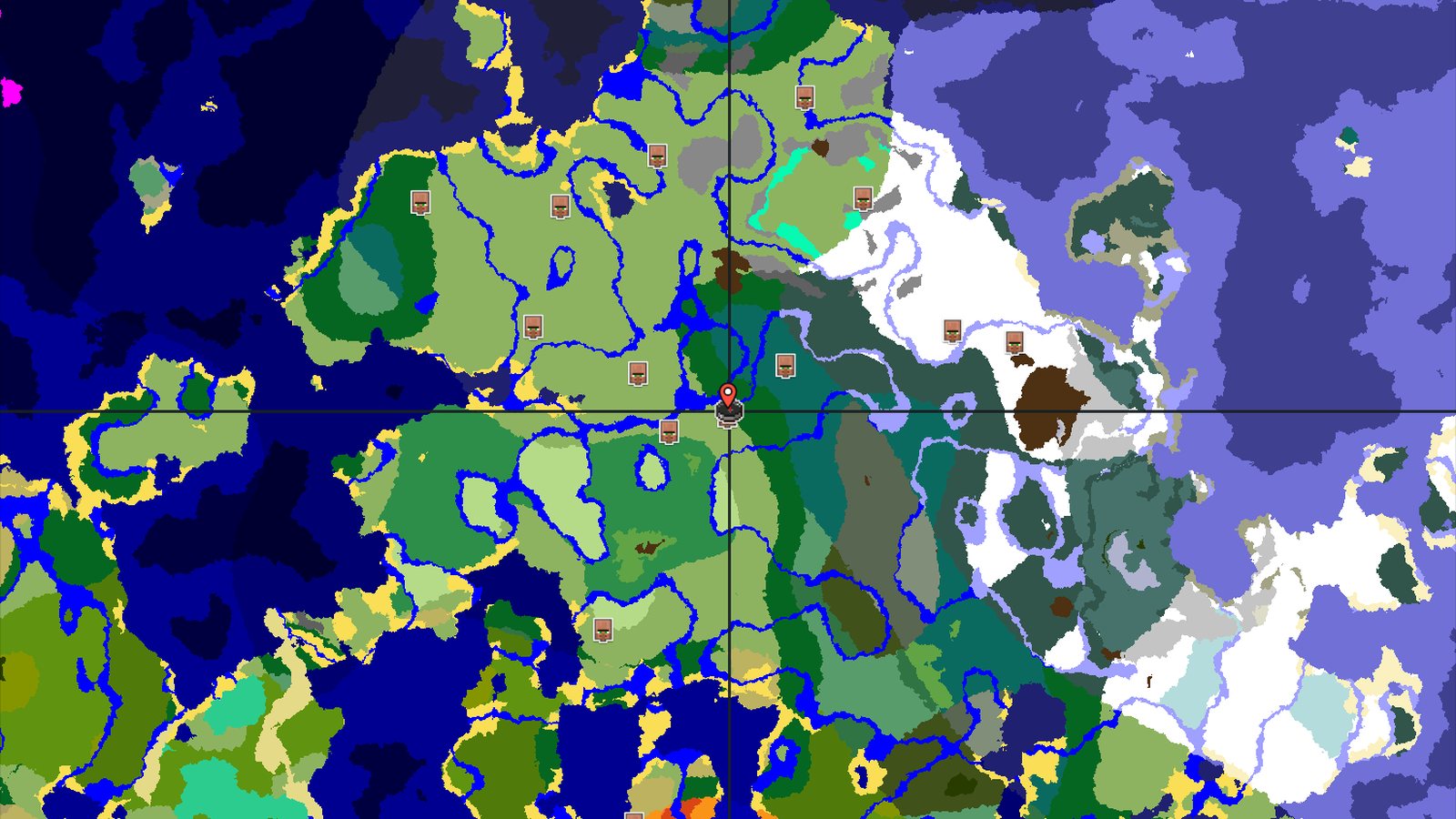 Village and Flower Forest Near Spawn — Minecraft seed preview