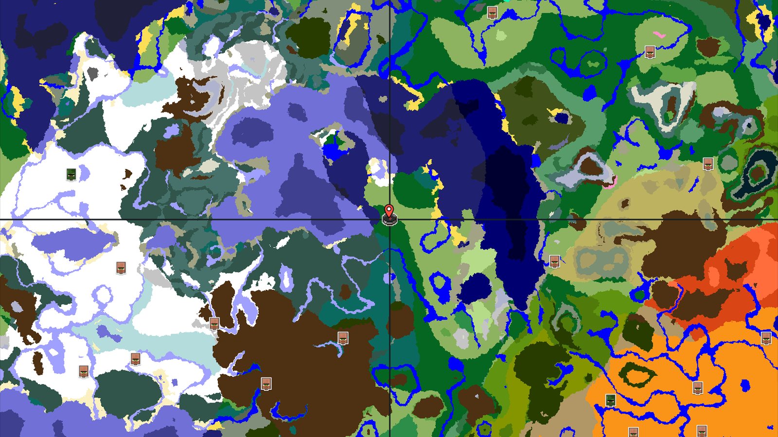 Forest Spawn with Coastal Access and Nearby Cold Biomes — Minecraft seed preview