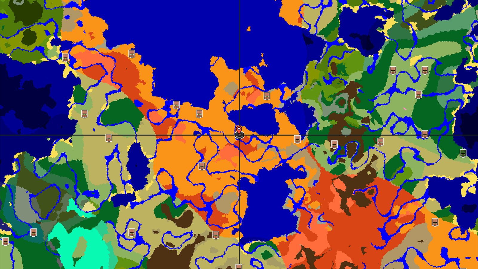 Desert Spawn with Nearby Badlands and Warm Ocean — Minecraft seed preview