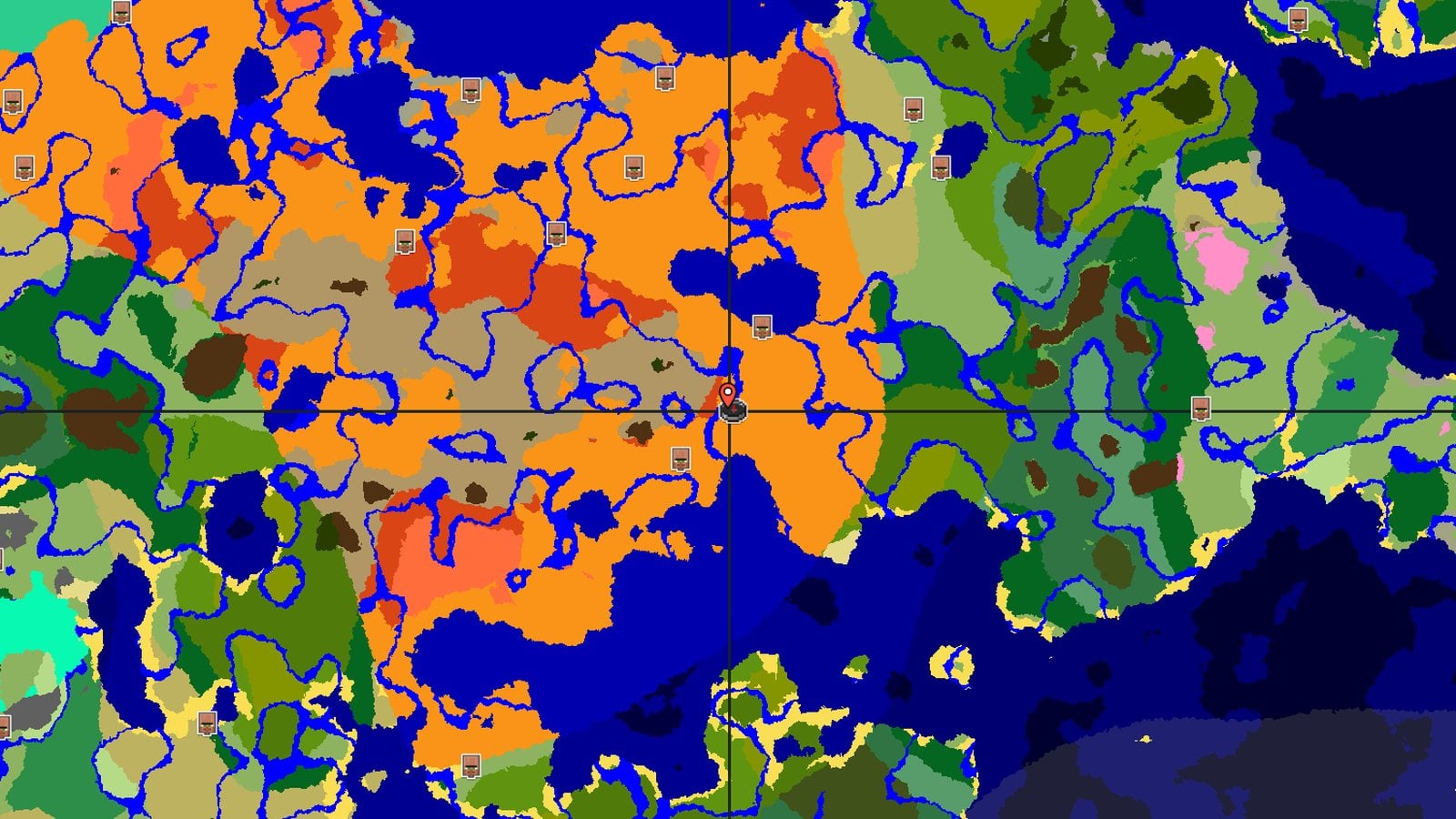 Desert with Nearby Pyramid and Badlands — Minecraft seed preview