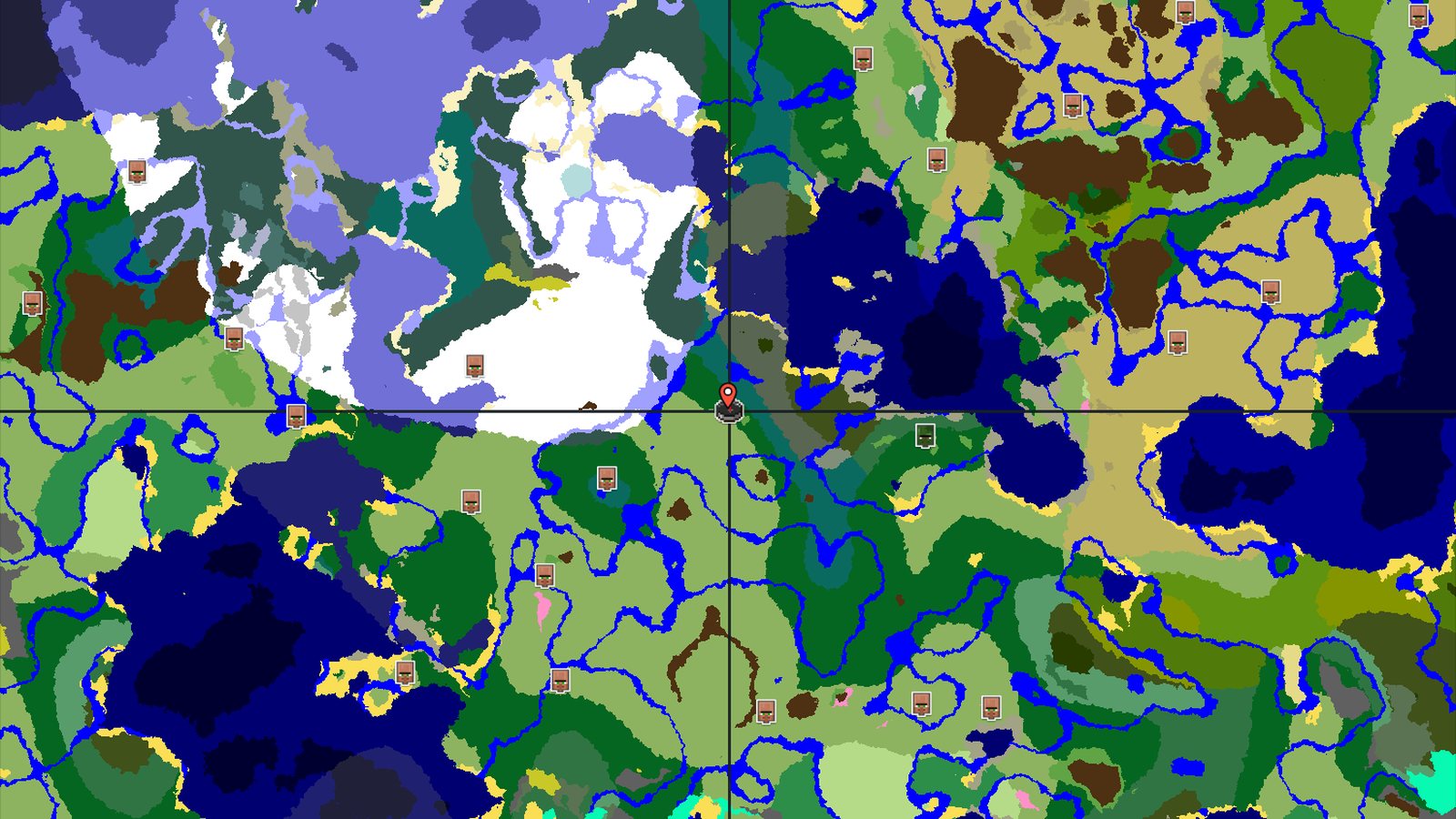 Forest Spawn with Nearby Ruins and Winter Biomes — Minecraft seed preview