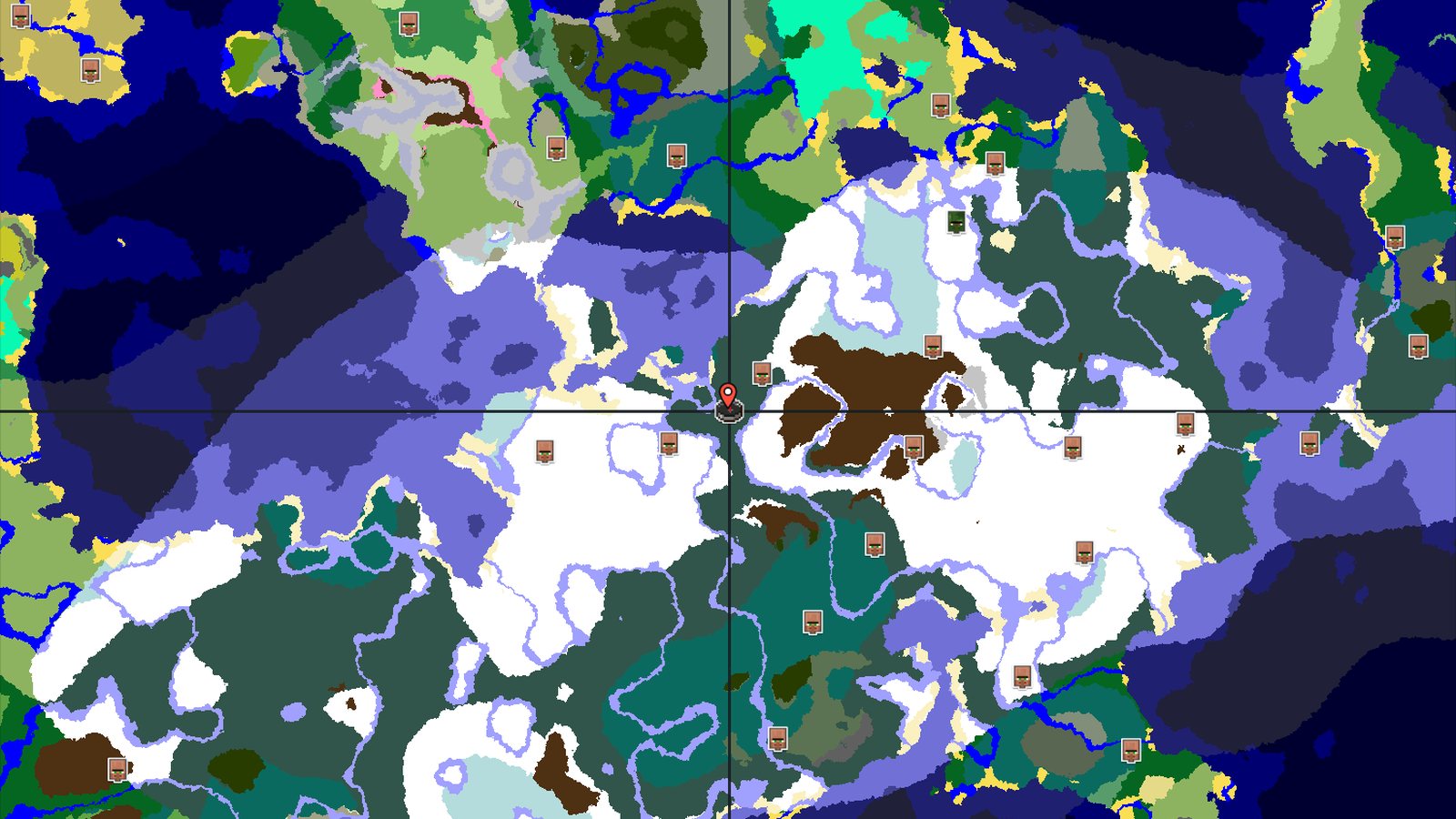 A Cold Start With Close Villages and Distant Ancient Cities — Minecraft seed preview