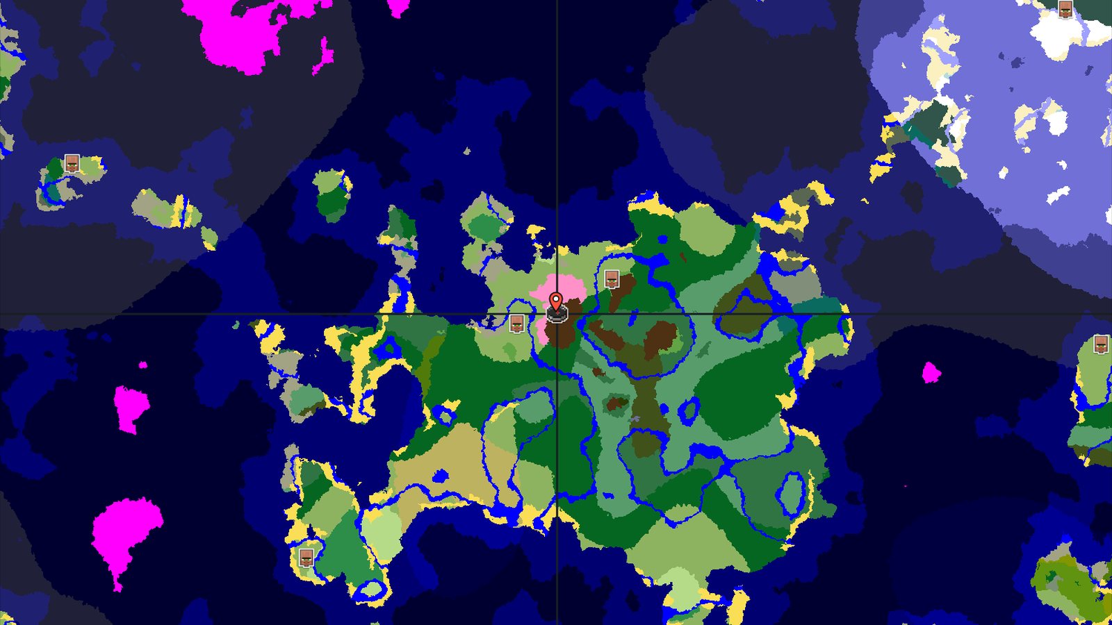 Cherry Grove Spawn with Nearby Mineshaft and Village — Minecraft seed preview