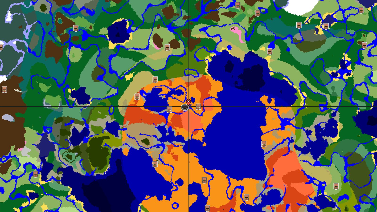 Badlands and Deserts Near Spawn, Jungle Farther Out — Minecraft seed preview