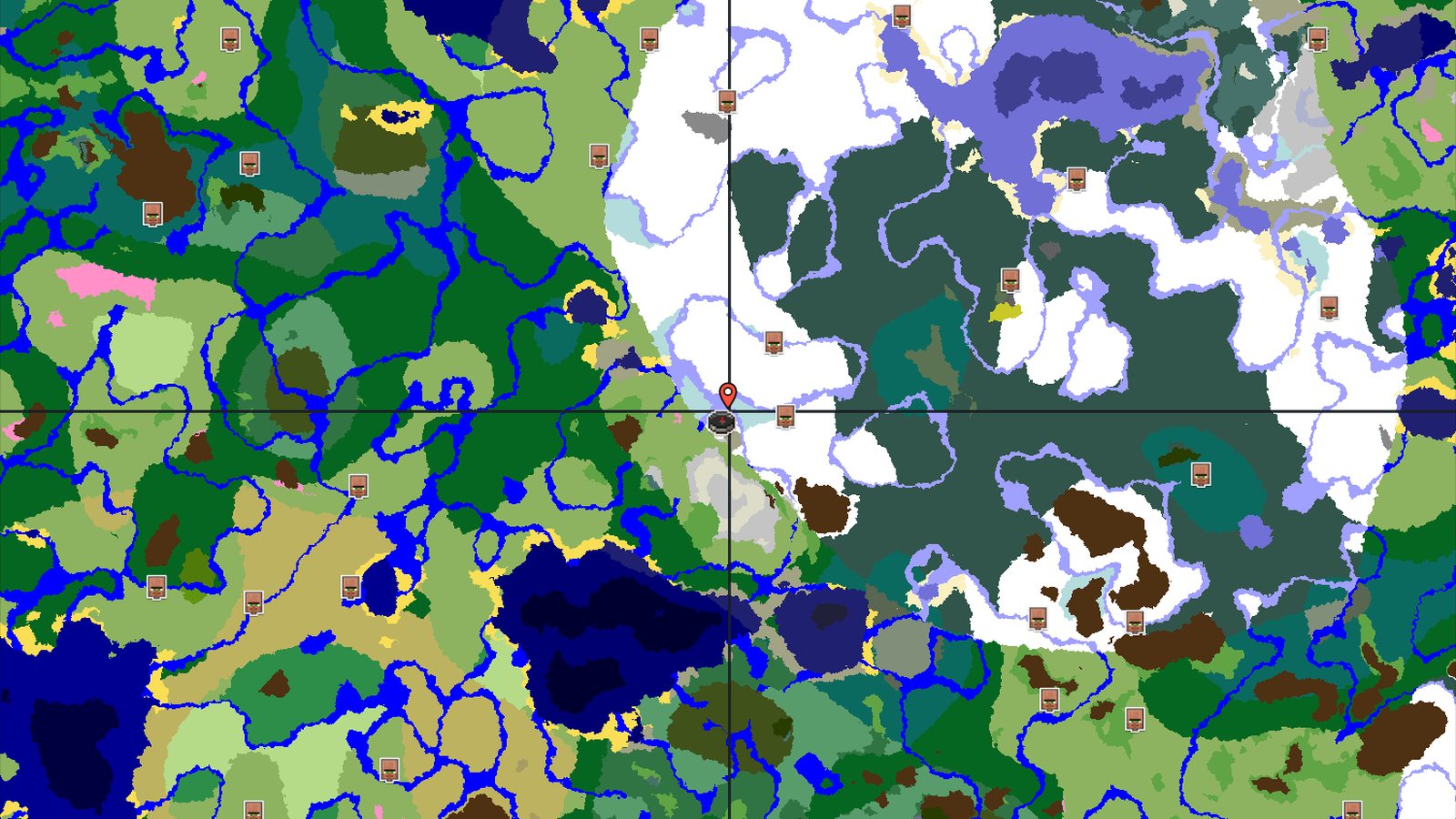 Ice Spikes and Village Near Snowy Plains Spawn — Minecraft seed preview