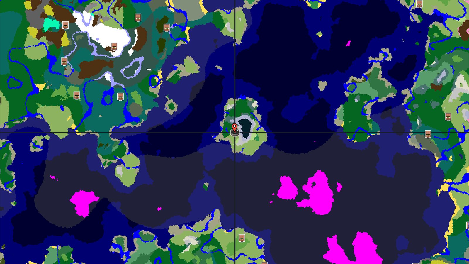 Frozen Peaks and Ruined Portals Right by Spawn — Minecraft seed preview