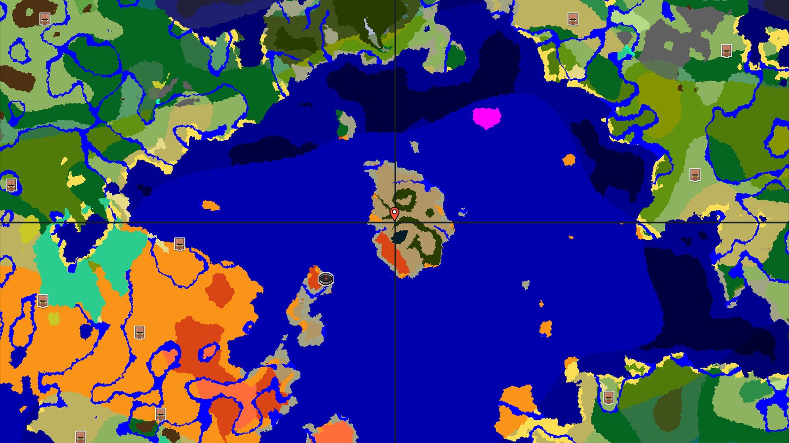 Badlands Spawn with Nearby Ocean and Structures — Minecraft seed preview