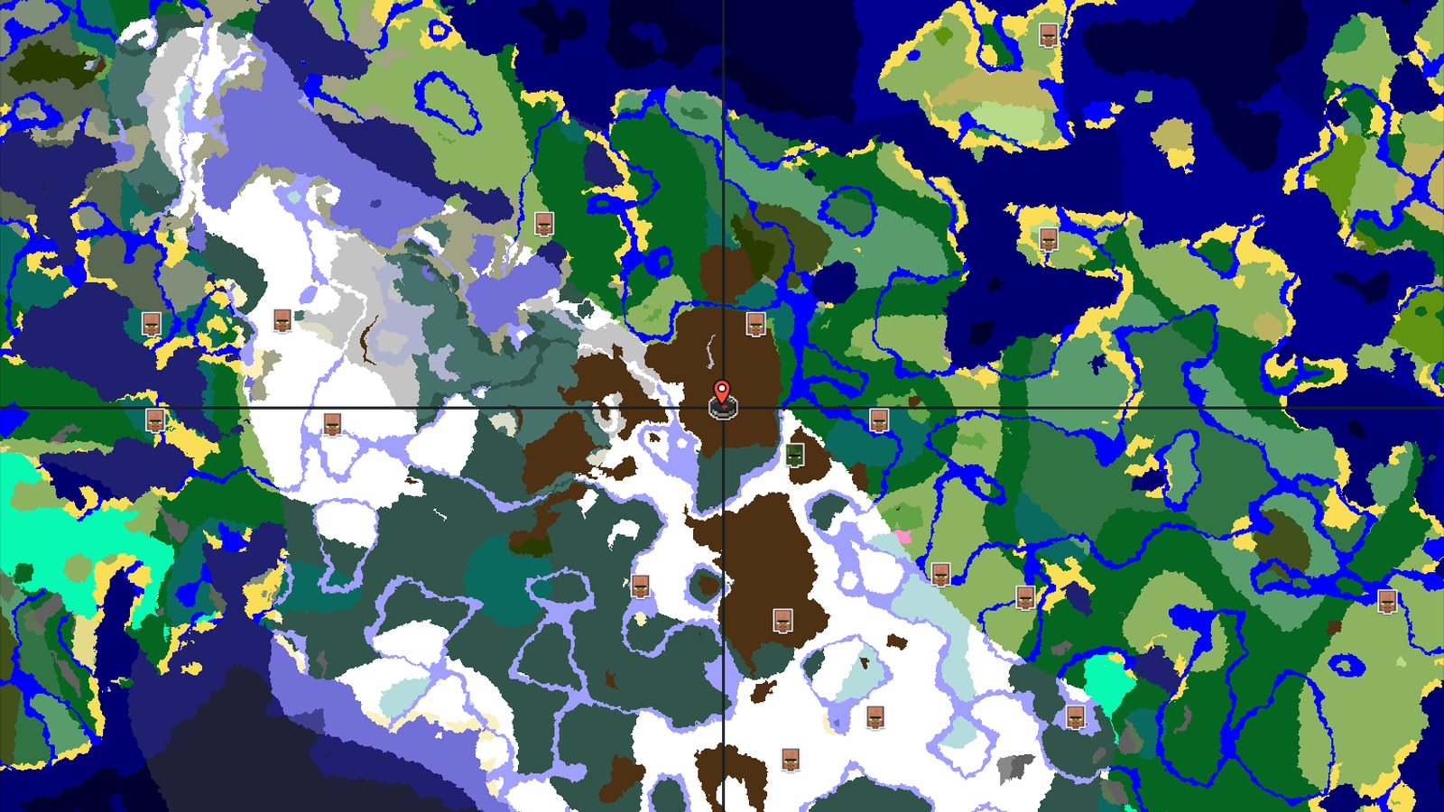 Frozen Peaks and Snowy Plains at Spawn — Minecraft seed preview
