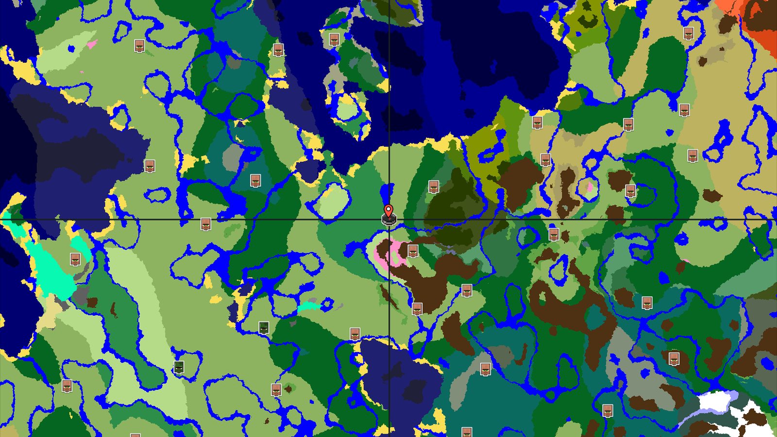 Cherry Grove Mountainside with Nearby Village — Minecraft seed preview