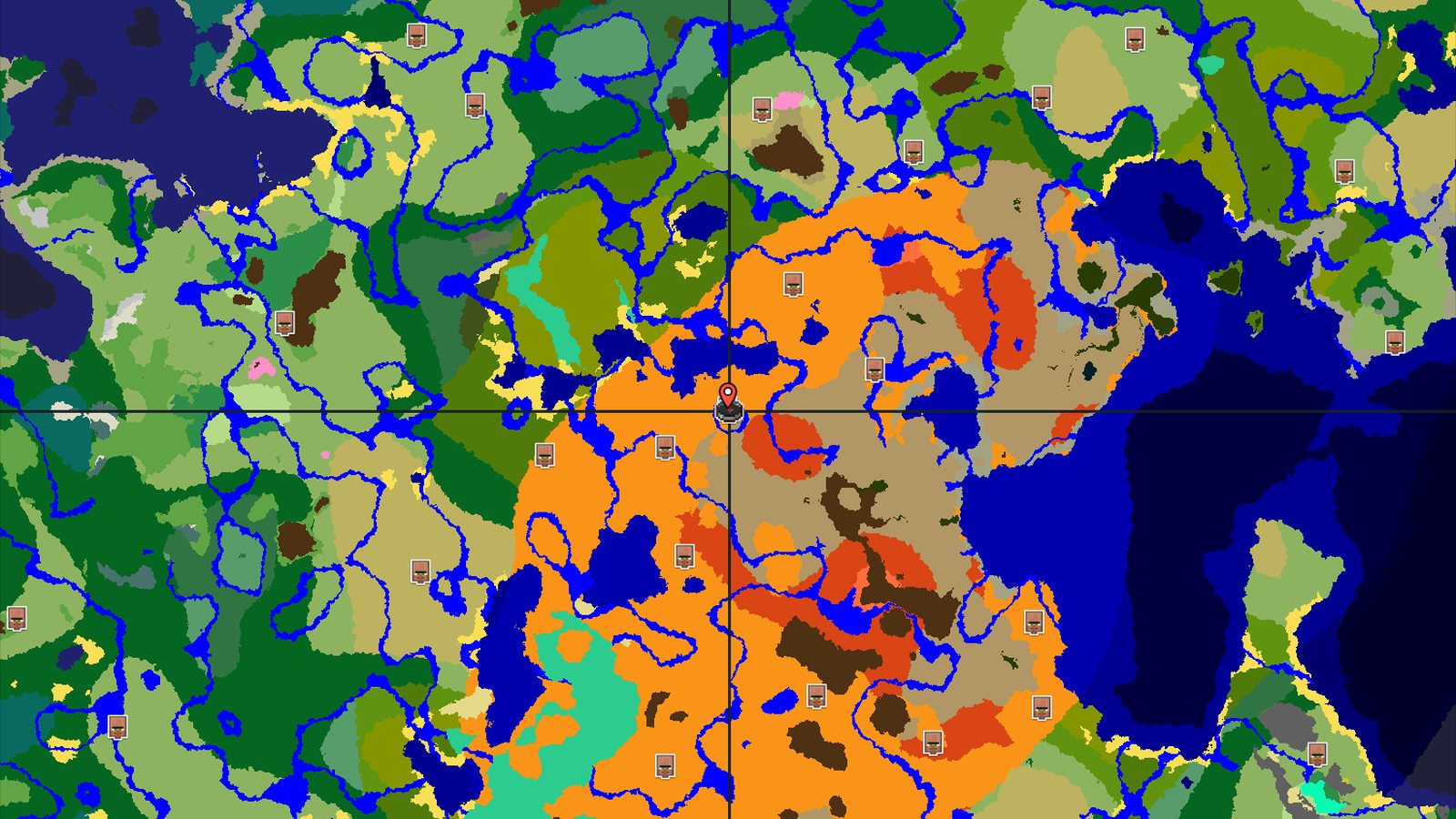 Desert Spawn with Nearby Badlands and a Village — Minecraft seed preview