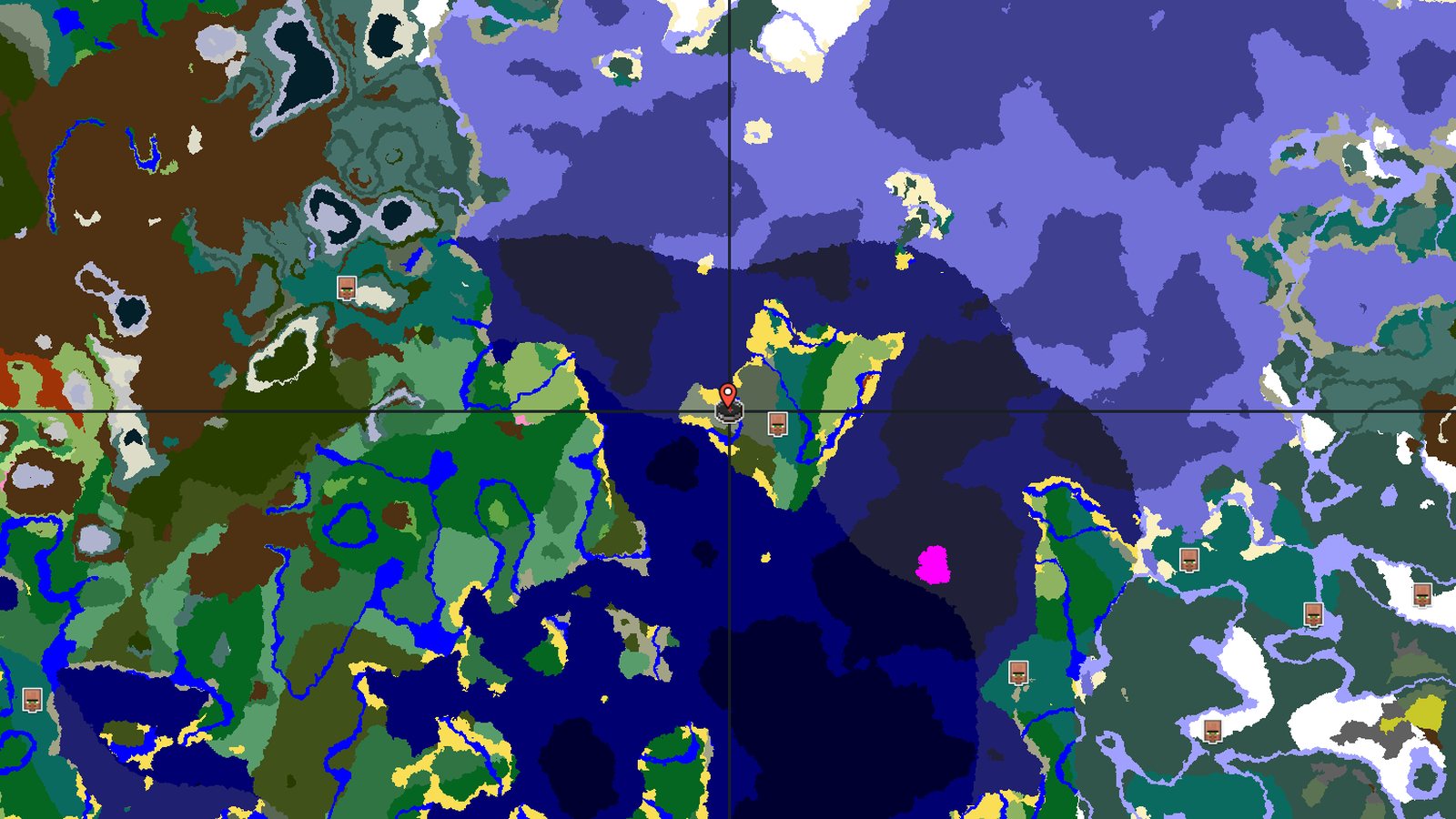 Taiga Village on a Large Island — Minecraft seed preview