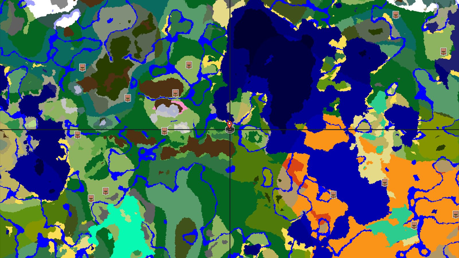 Forest Spawn with Nearby Jungle and Jagged Peaks — Minecraft seed preview