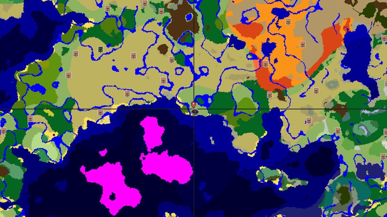 Jungle and Mushroom Fields Near Coastal Spawn — Minecraft seed preview
