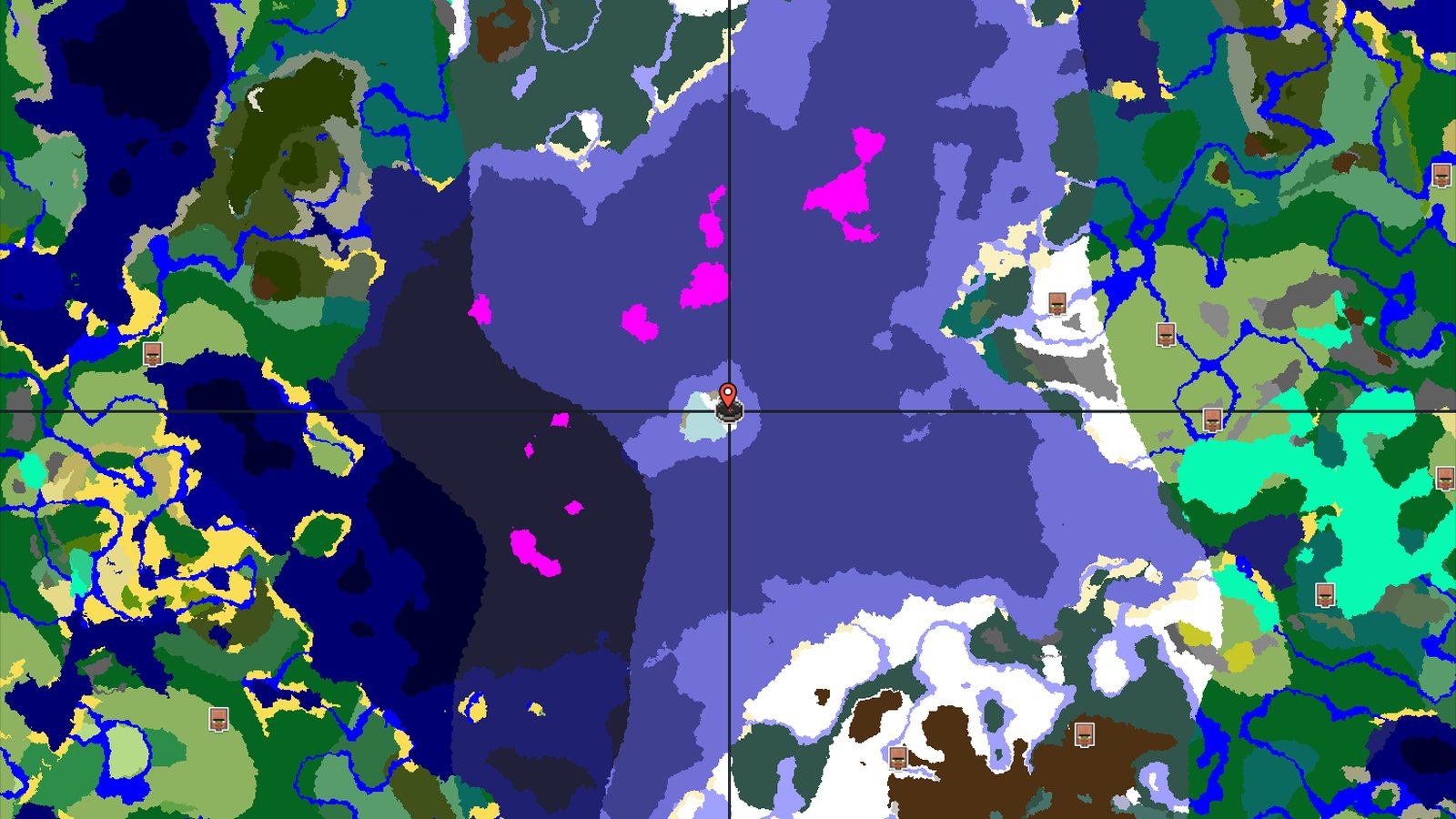 Island Spawn with Icy Waters and a Nearby Mushroom Fields — Minecraft seed preview