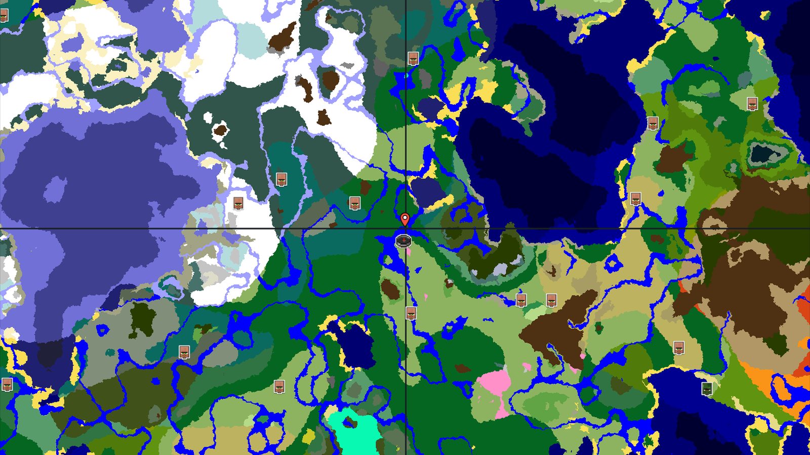 Cherry Grove and Trial Chambers near a Forested Spawn — Minecraft seed preview