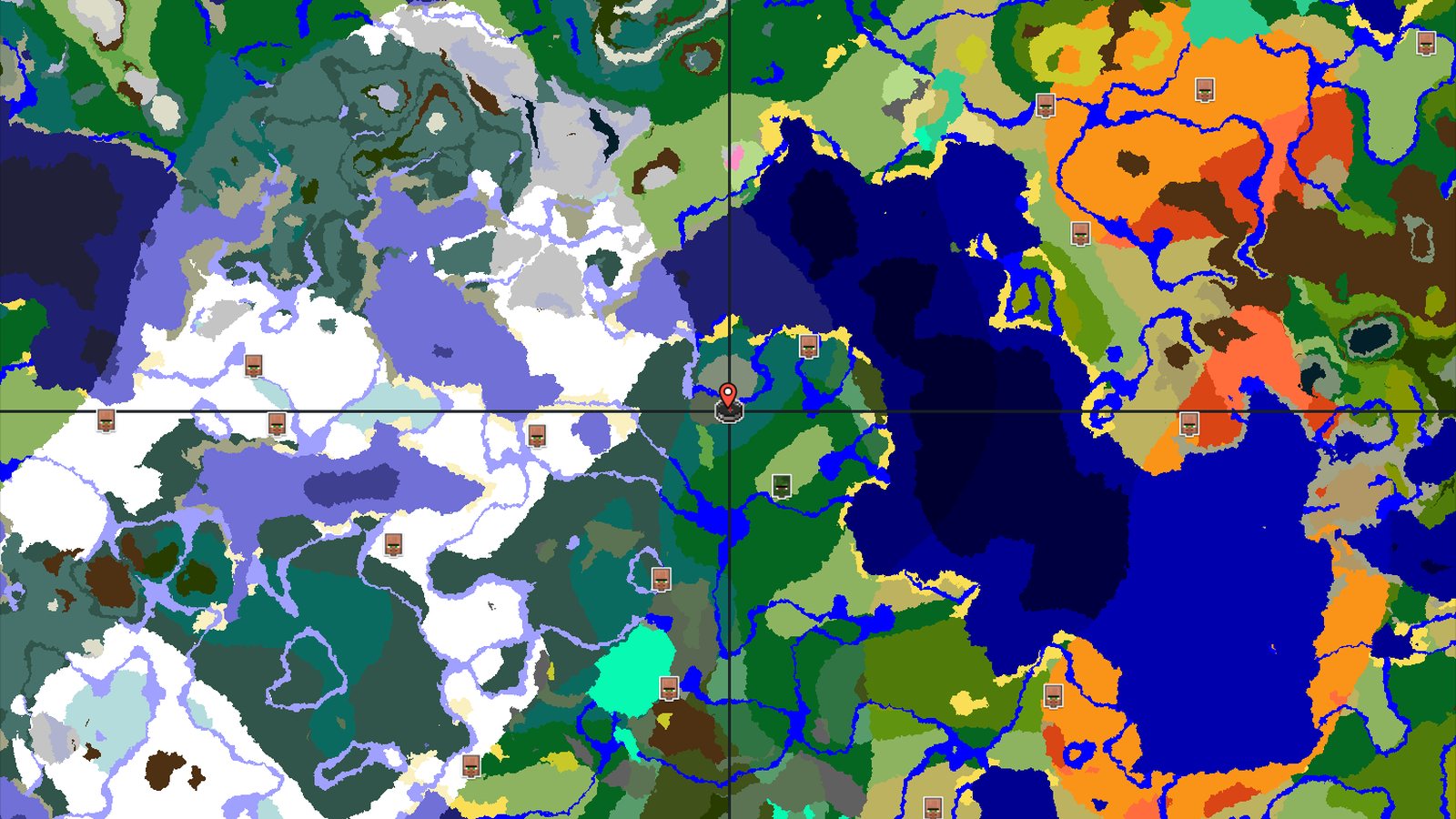 Taiga and Snowy Plains with Nearby Trial Chambers — Minecraft seed preview