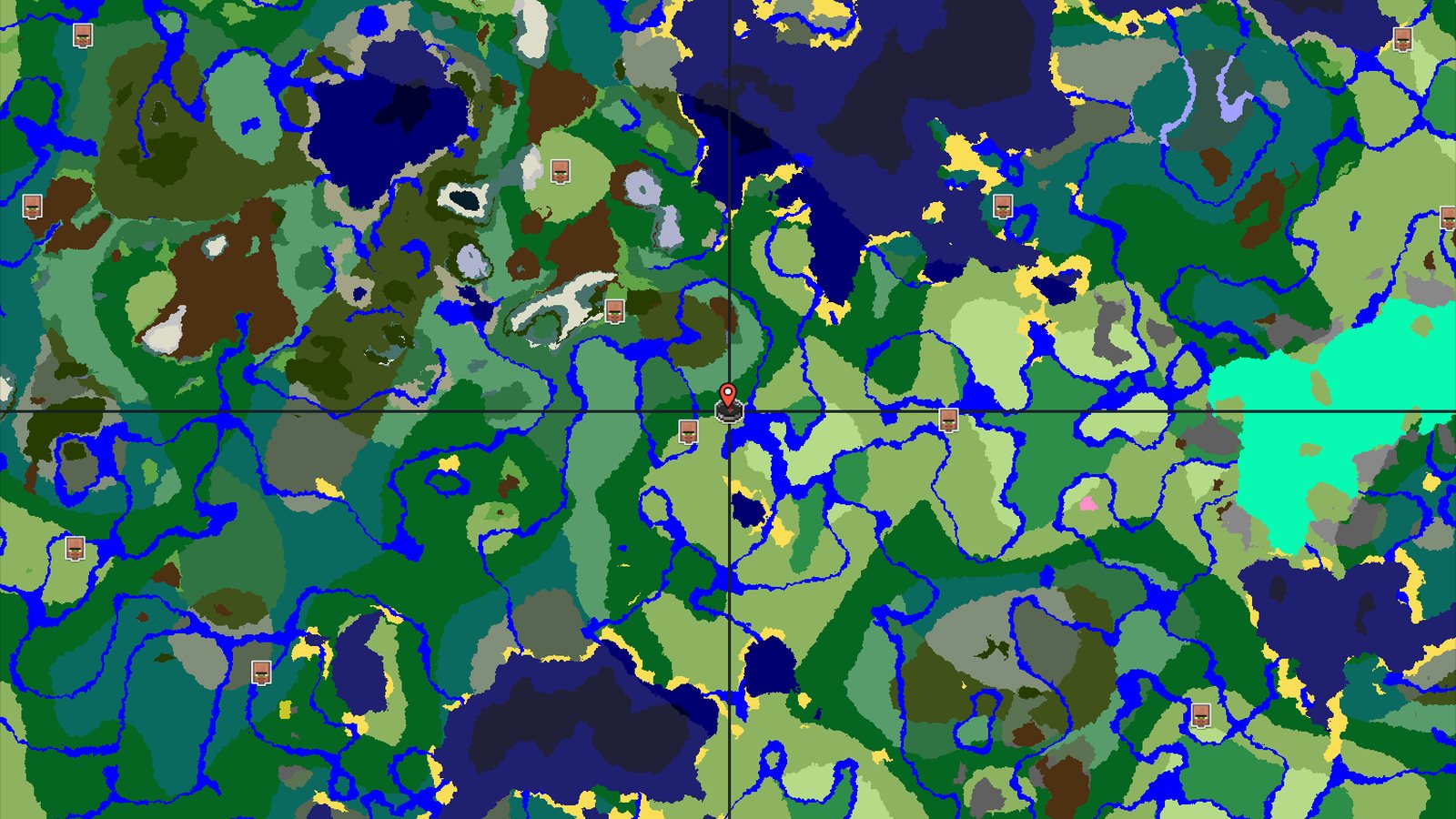 Spawn Near Plains, Forests, and a Distant Village — Minecraft seed preview