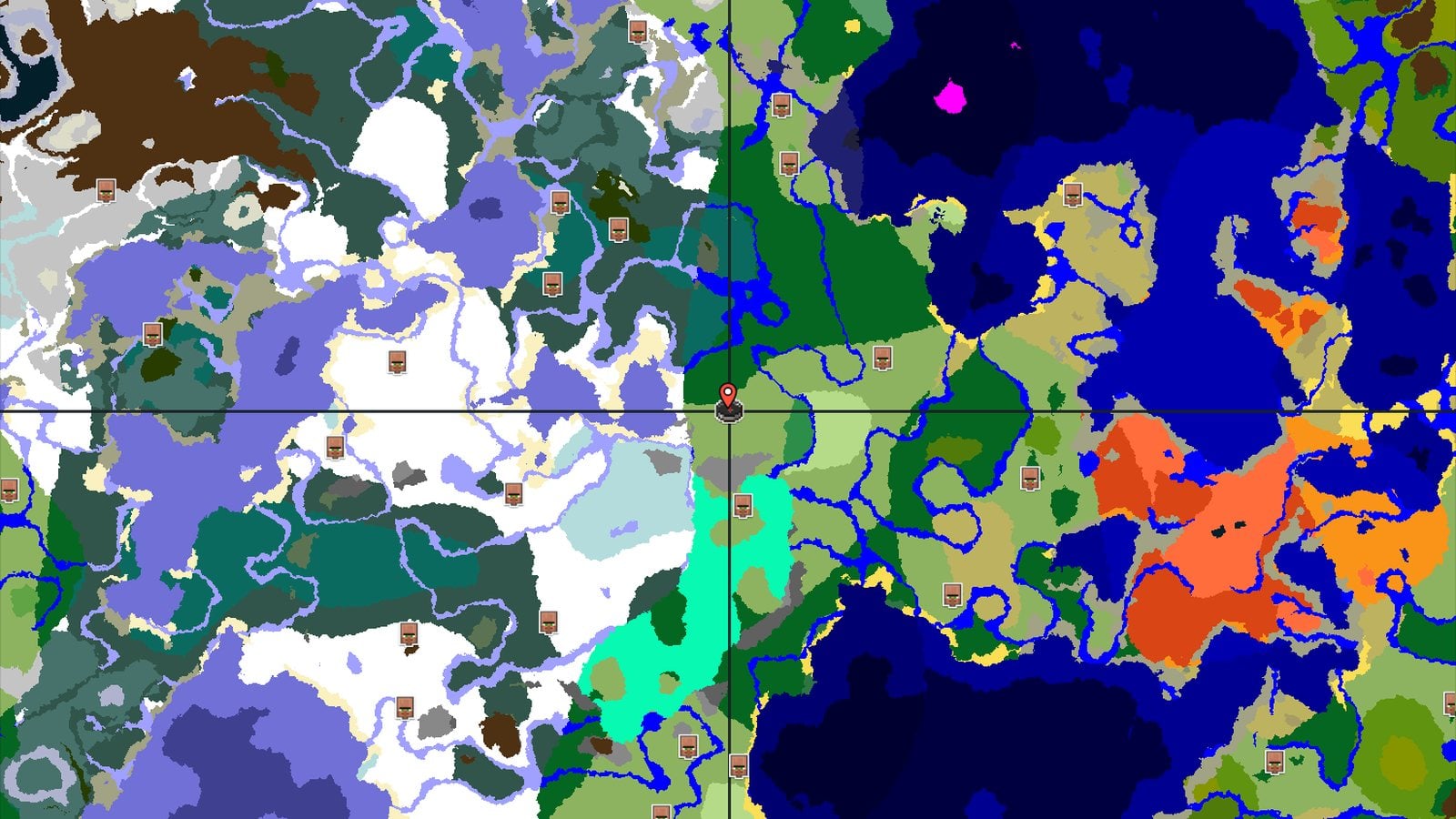 Spawn in Plains with a Flower Forest nearby — Minecraft seed preview
