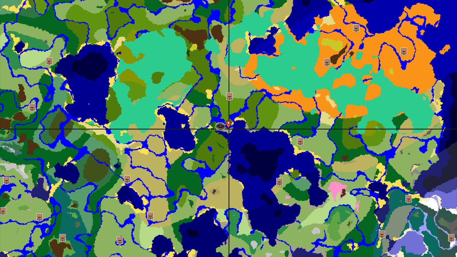 Jungle Start with Close Structures, Far Village — Minecraft seed preview