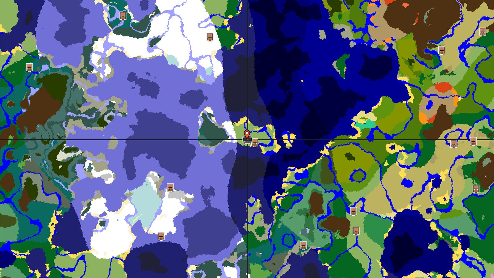 A Frozen Coastline with Close Structures — Minecraft seed preview