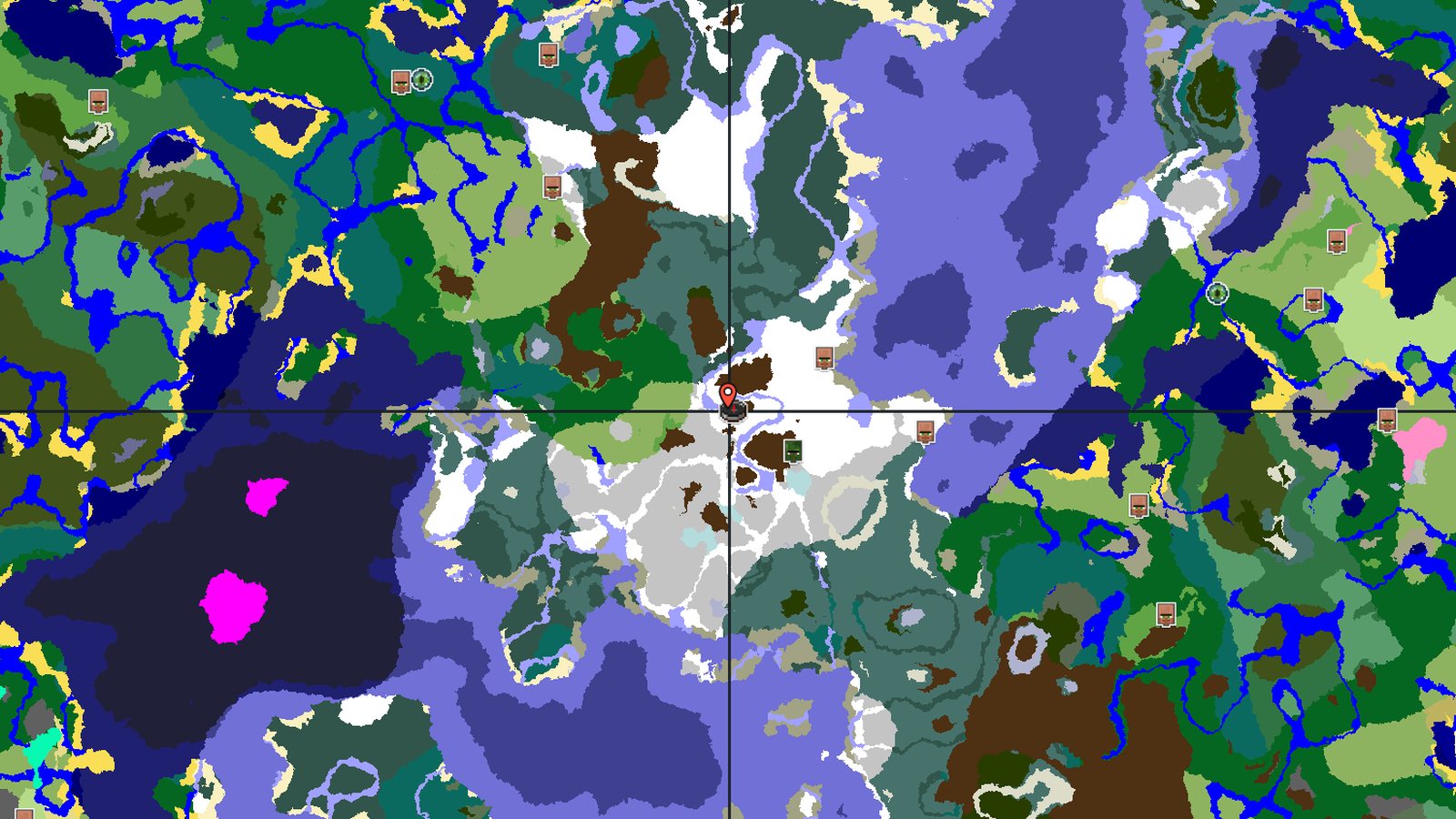 Snowy Plains with an Abandoned Village — Minecraft seed preview