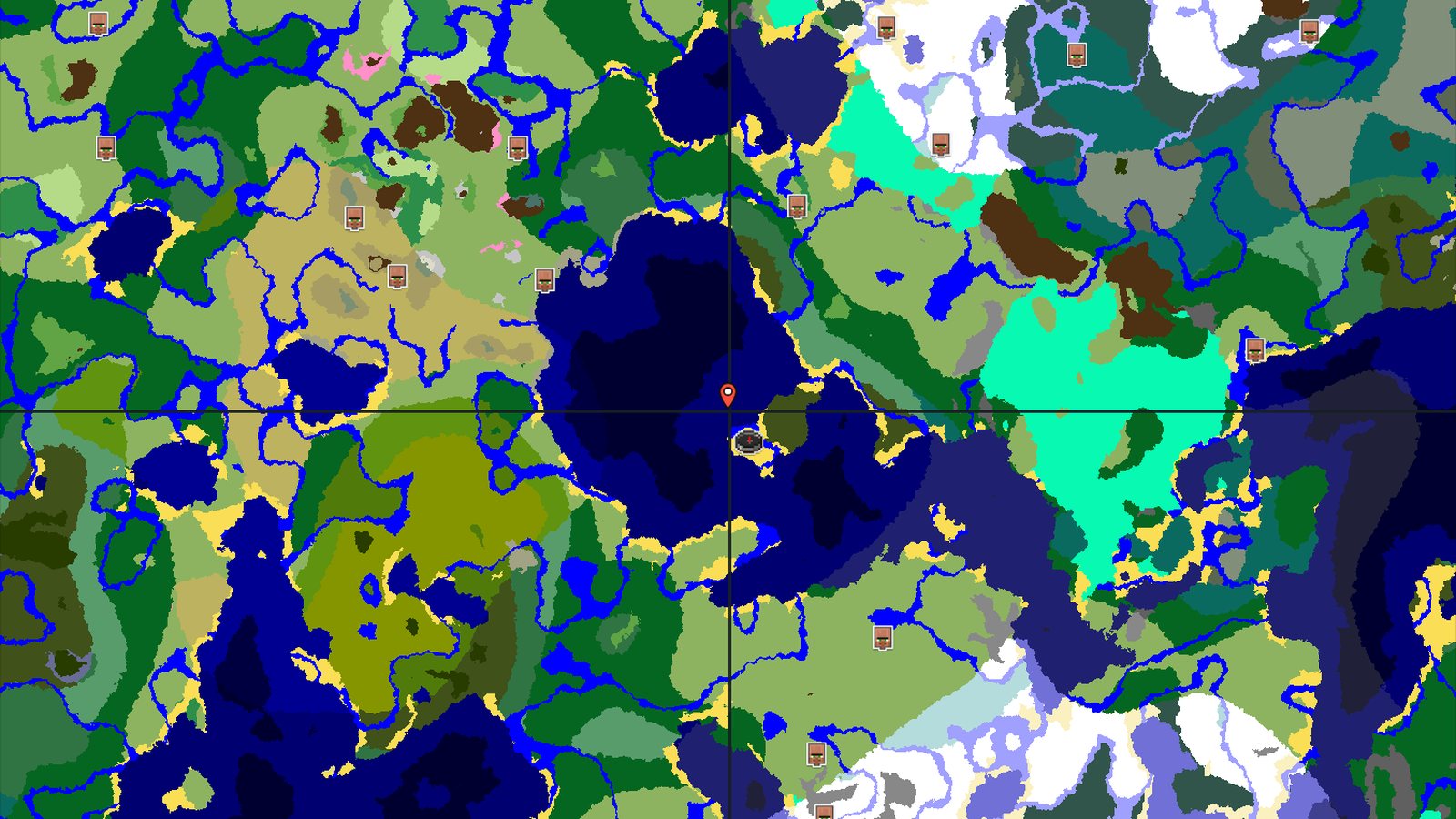Dark Forest Peninsula with an Ocean Monument — Minecraft seed preview