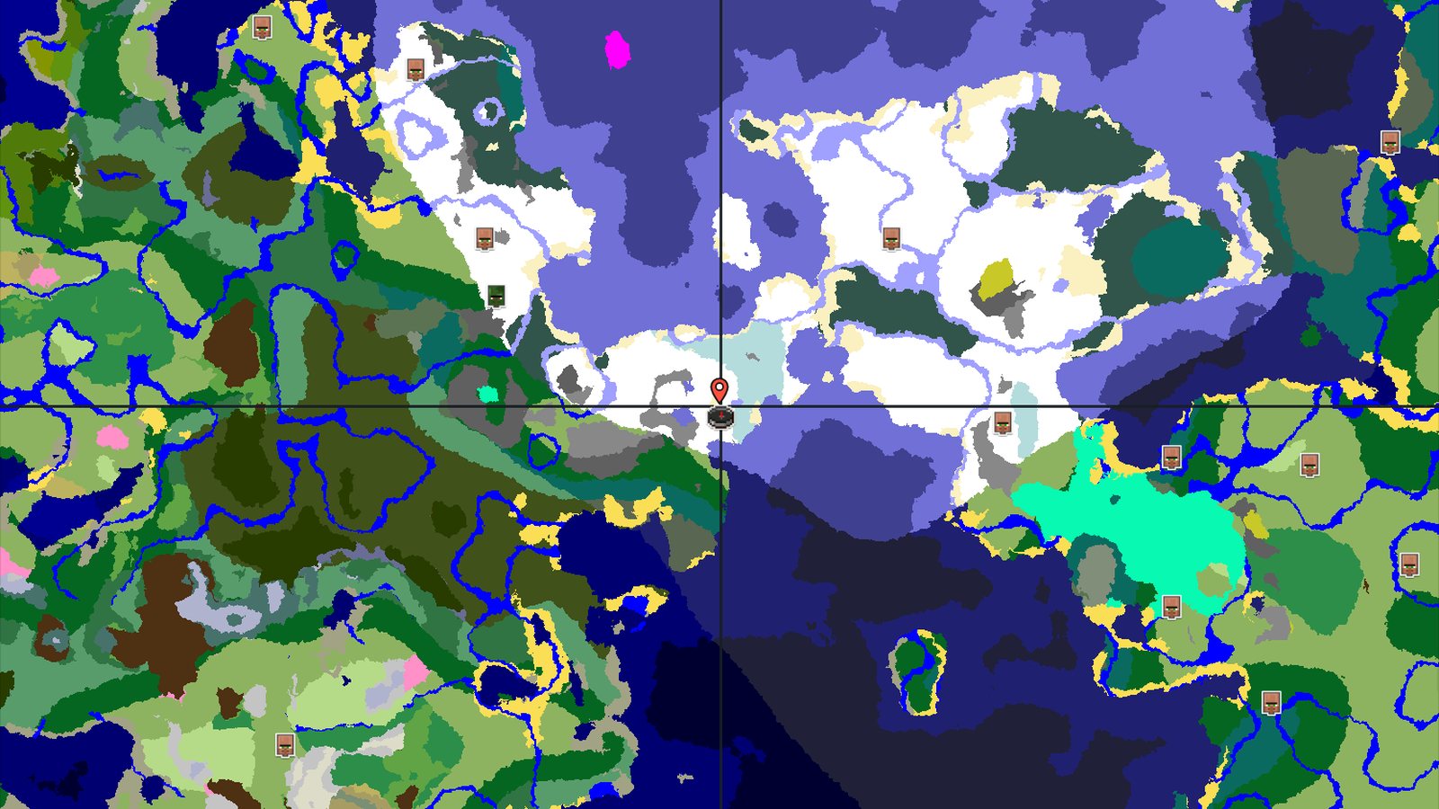 Ice Spikes Near Spawn Amidst Snowy Biomes — Minecraft seed preview