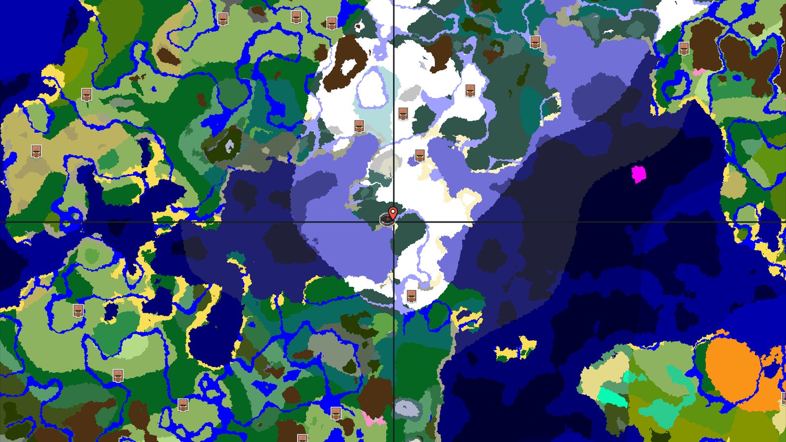 Spawn in Snowy Taiga, near Trial Chambers — Minecraft seed preview