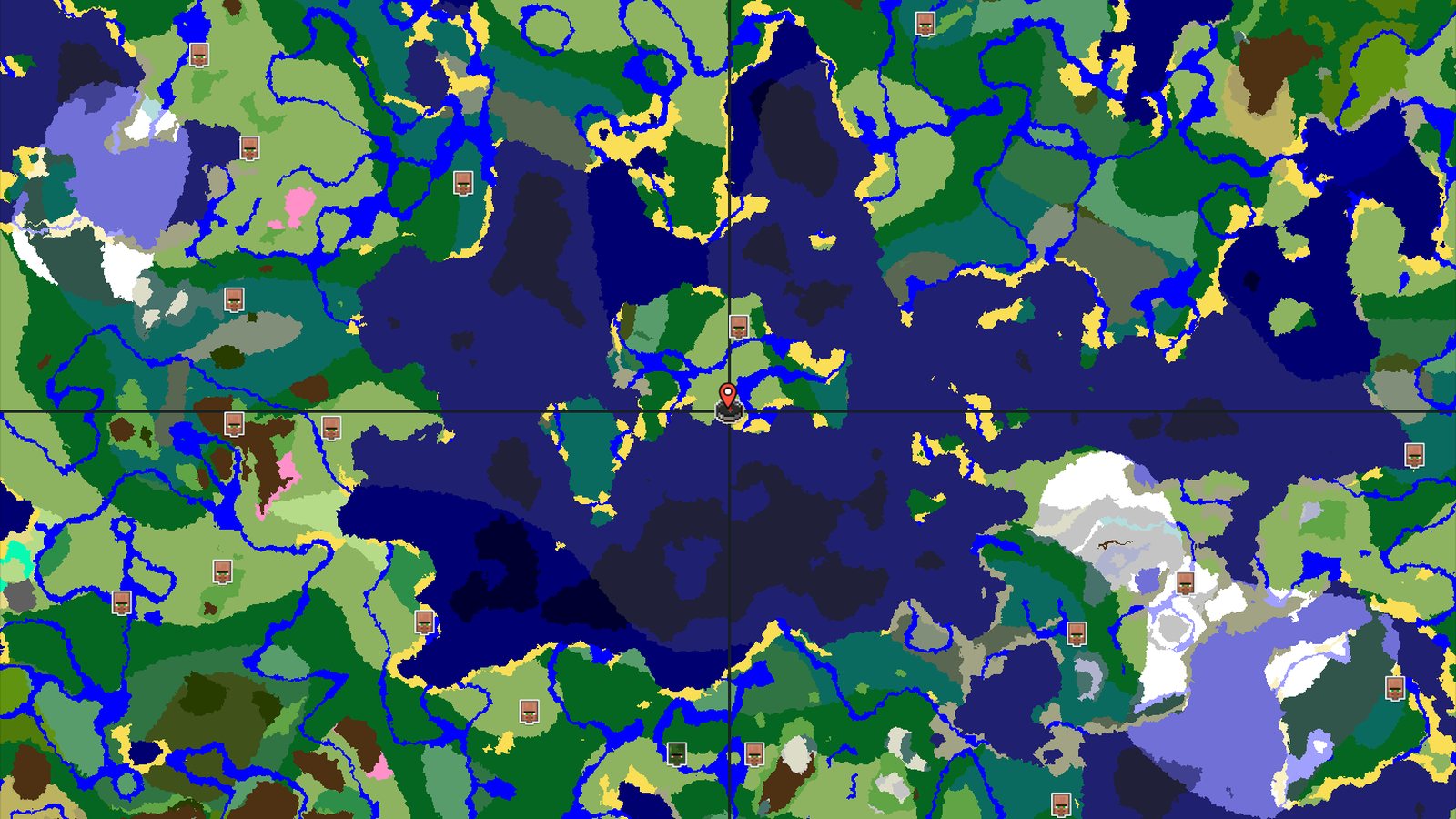 A Watery Start with Close Structures — Minecraft seed preview