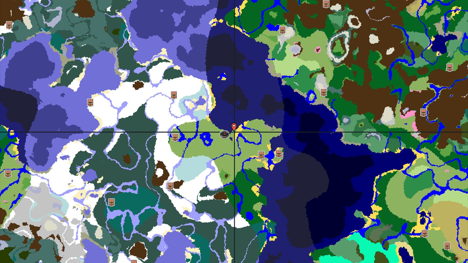 Plains Spawn with Ice Spikes and Nearby Trial Chambers — Minecraft seed preview