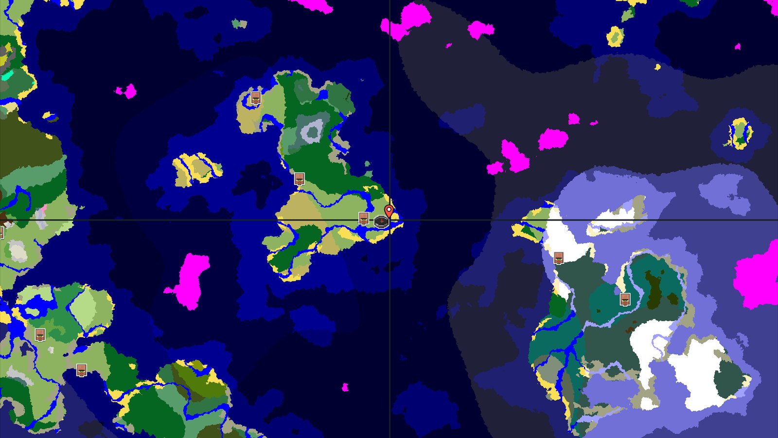 A Village and Mineshaft Start with Nearby Oceans — Minecraft seed preview