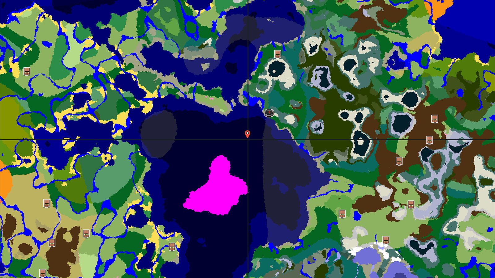 Spawn Near Jagged Peaks and a Mushroom Fields Island — Minecraft seed preview