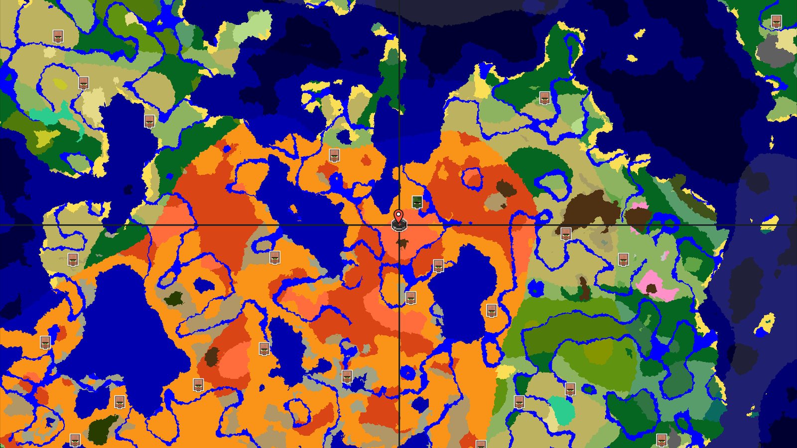 Spawn in Eroded Badlands, near an Abandoned Village — Minecraft seed preview