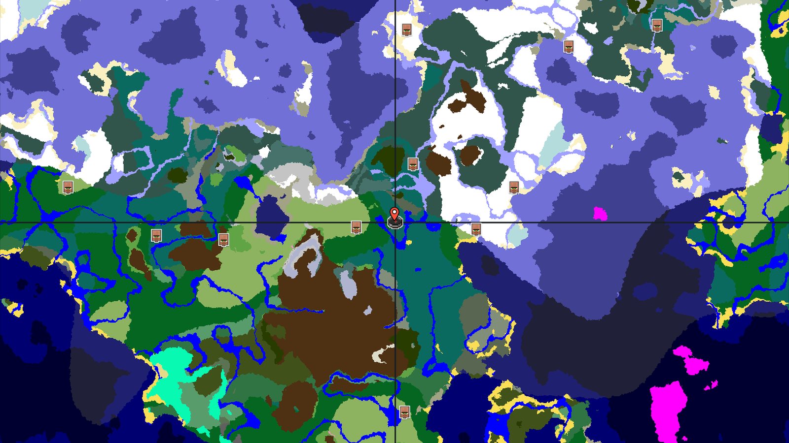 Trial Chambers and Ancient City Near Snowy Mountains — Minecraft seed preview