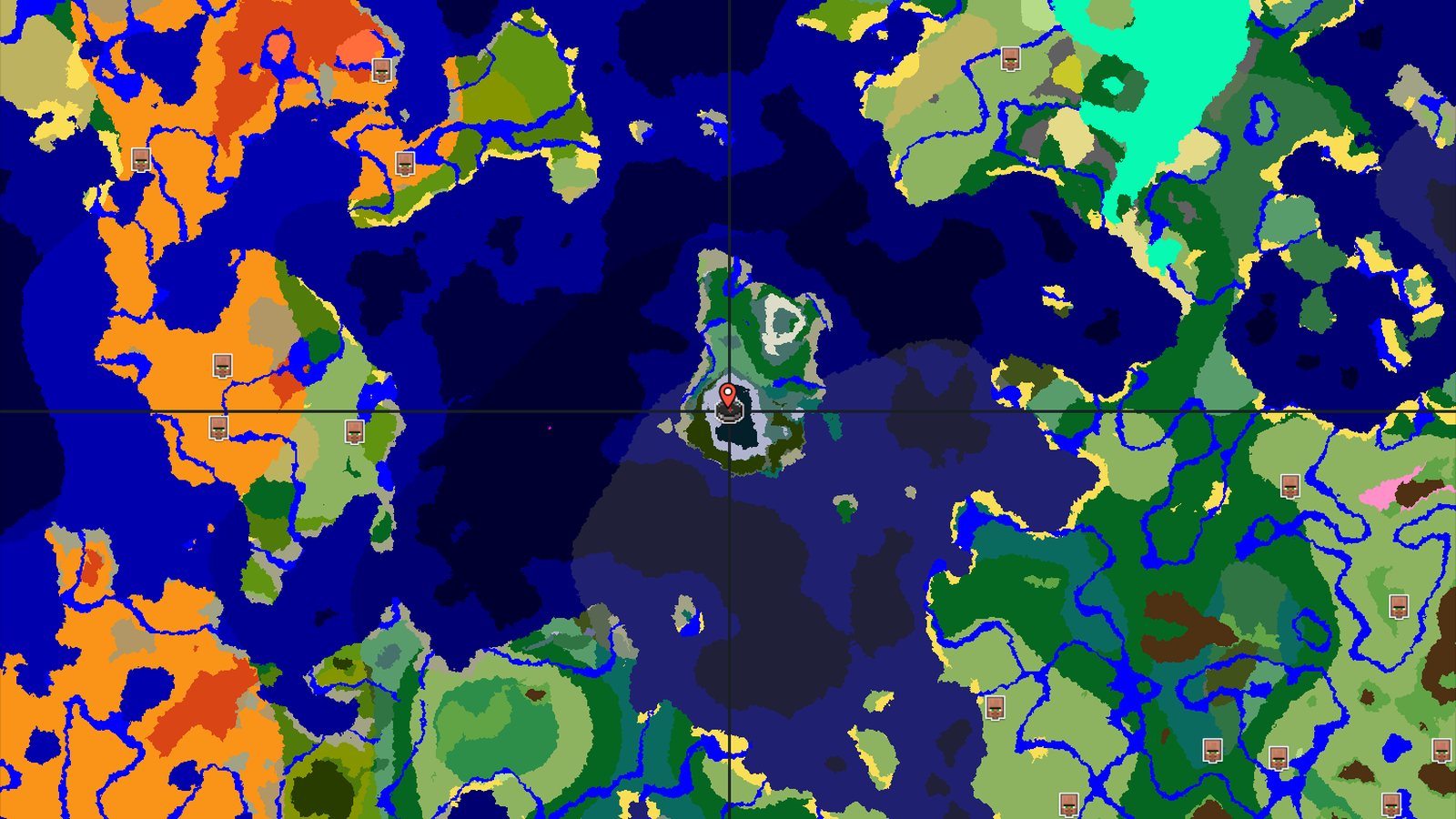 Frozen Peaks and Cold Ocean Start — Minecraft seed preview