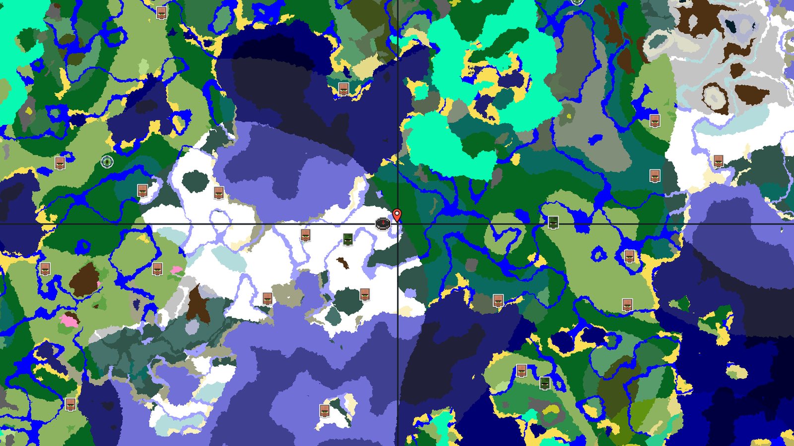 Frozen River Start with an Abandoned Village — Minecraft seed preview