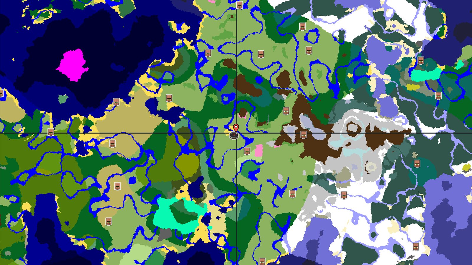 Cherry Grove and Snowy Slopes Near a Plains Spawn — Minecraft seed preview