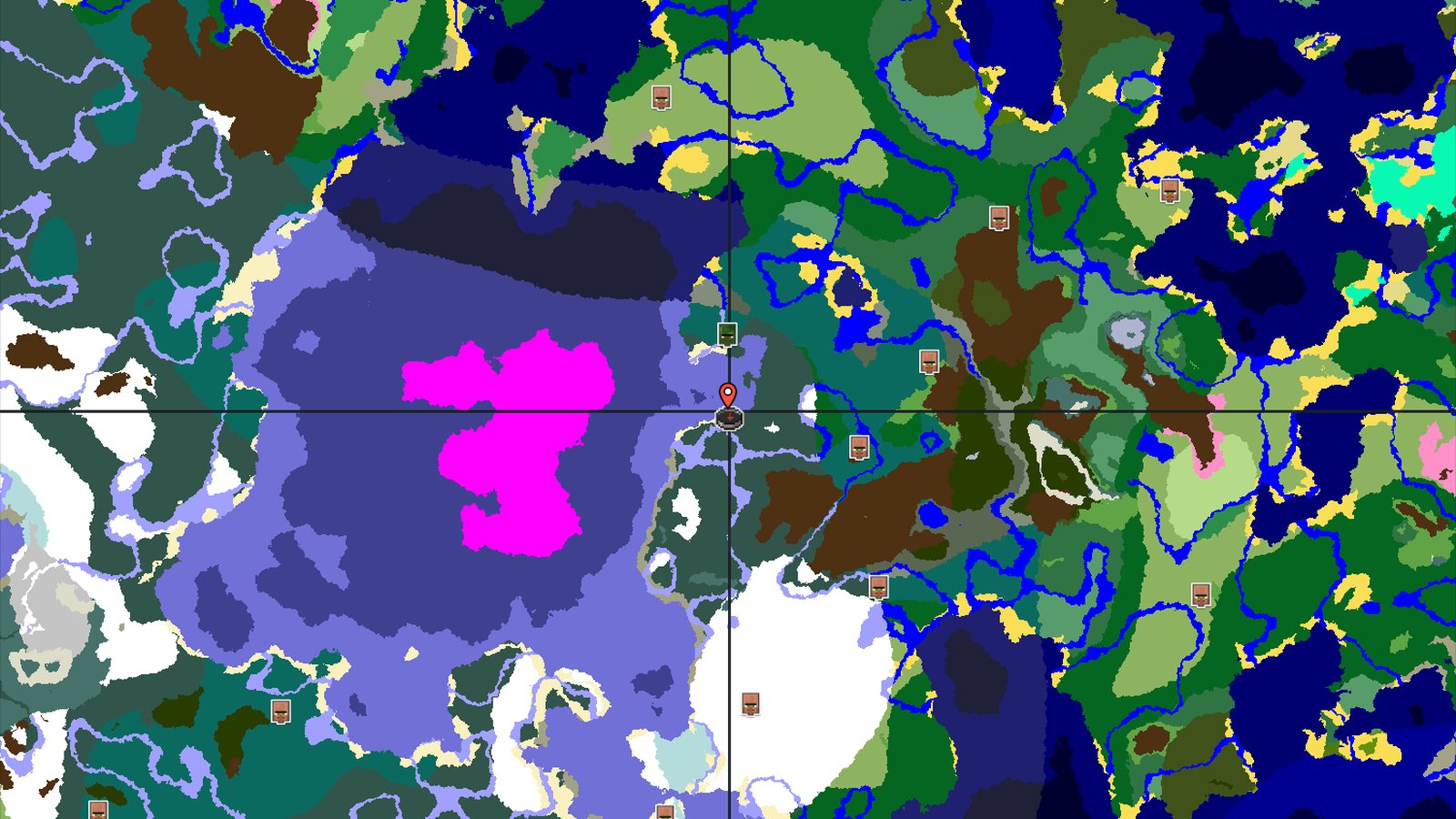 Frozen Ocean and Taiga with Nearby Mushroom Fields — Minecraft seed preview
