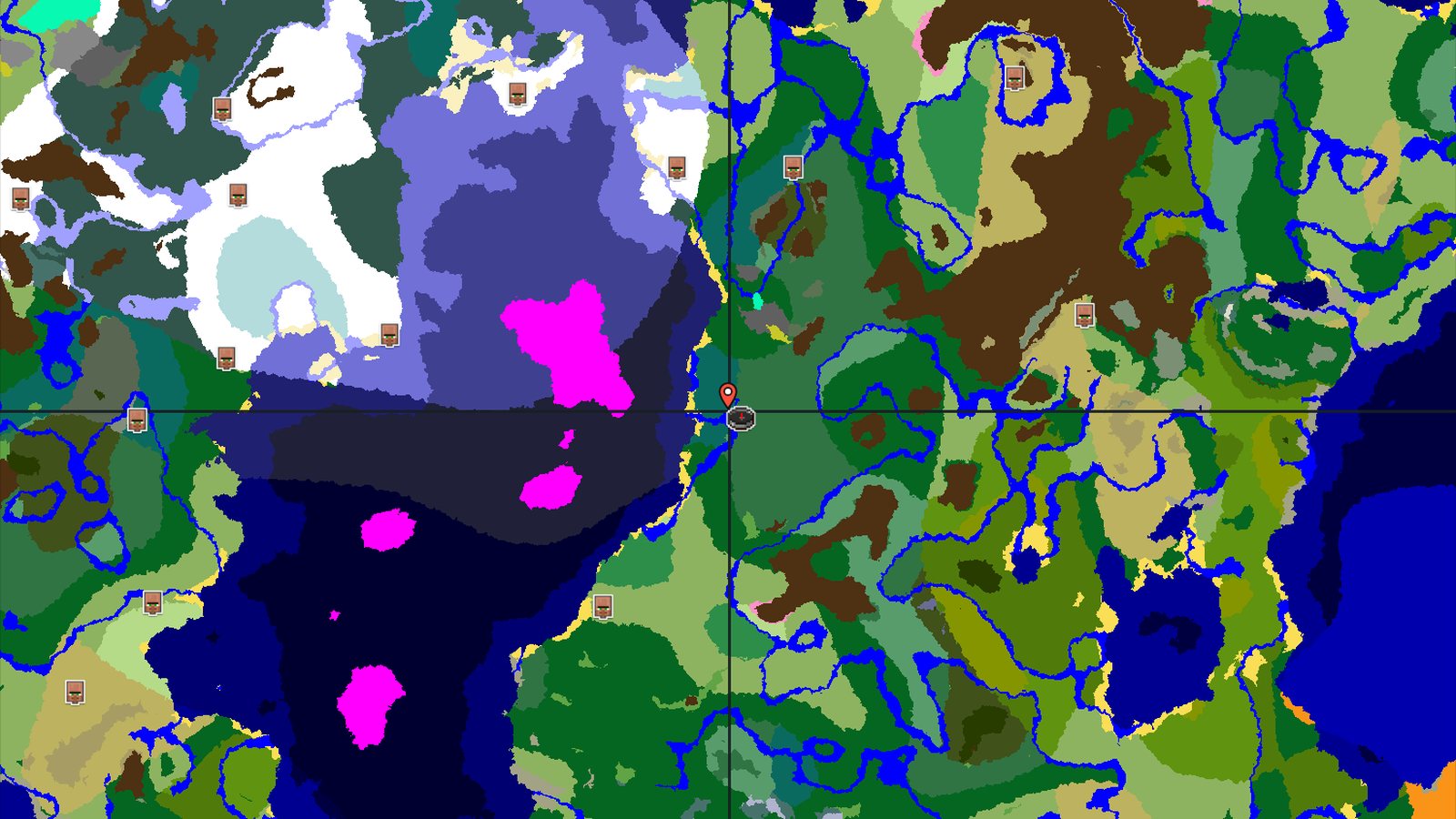 Mushroom Fields Near Spawn, with Many Forests — Minecraft seed preview