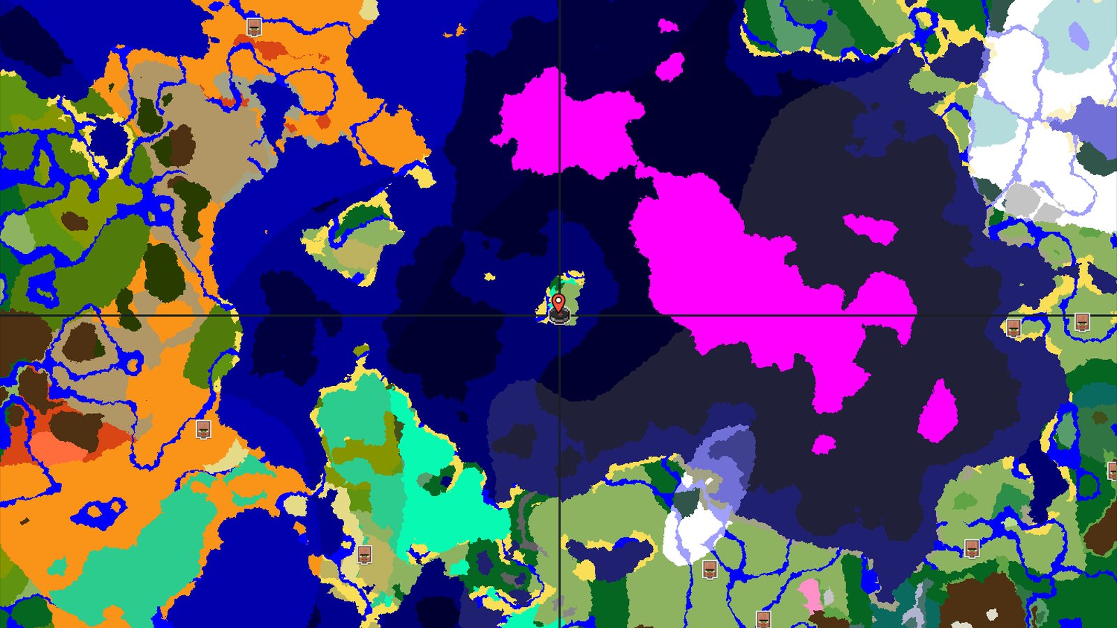 Mushroom Island and Ocean Monument near Spawn — Minecraft seed preview