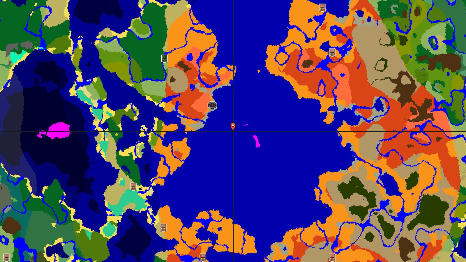 Ruined Portal at Spawn with Eroded Badlands — Minecraft seed preview
