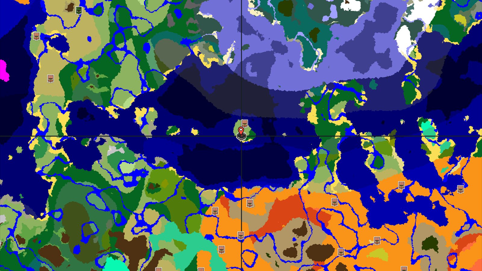 An Ocean Island Spawn with a Nearby Village — Minecraft seed preview
