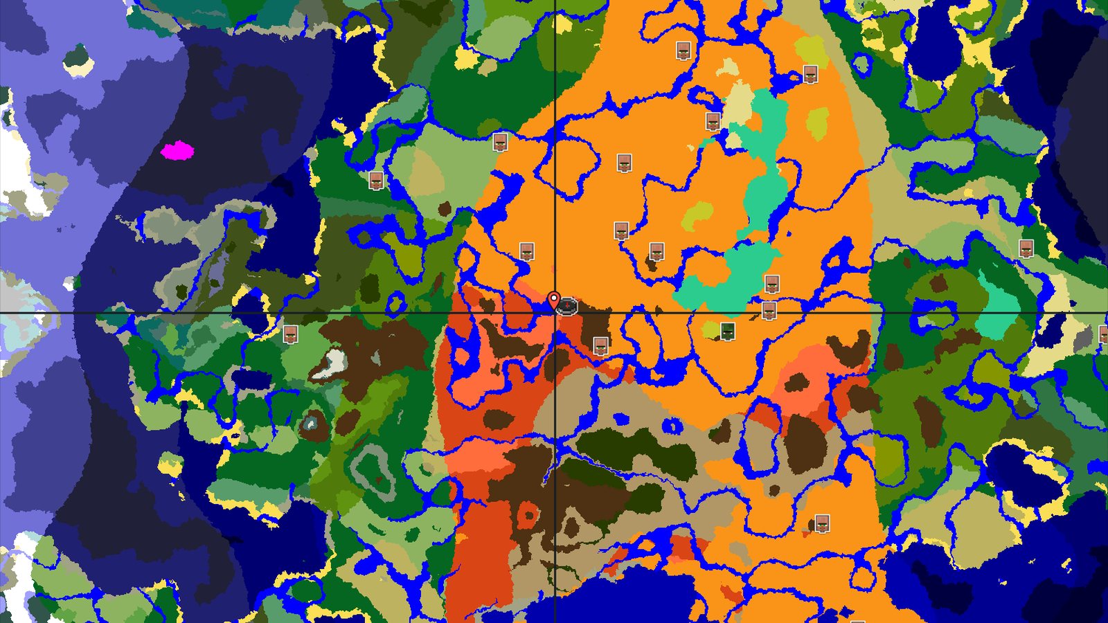 Badlands Spawn with Eroded Peaks and Desert — Minecraft seed preview