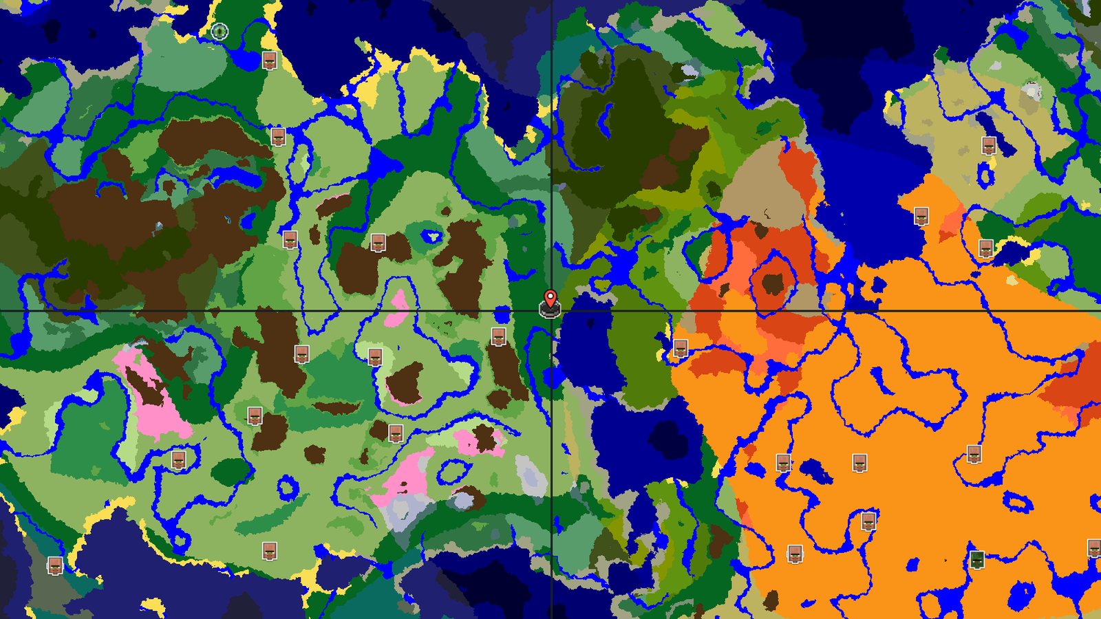 Woodland Mansion and Trial Chambers Near Forest Spawn — Minecraft seed preview