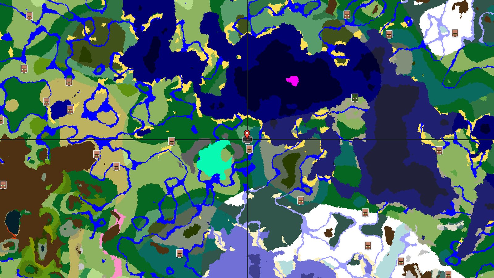 Taiga Spawn Near Village and Underground Structures — Minecraft seed preview