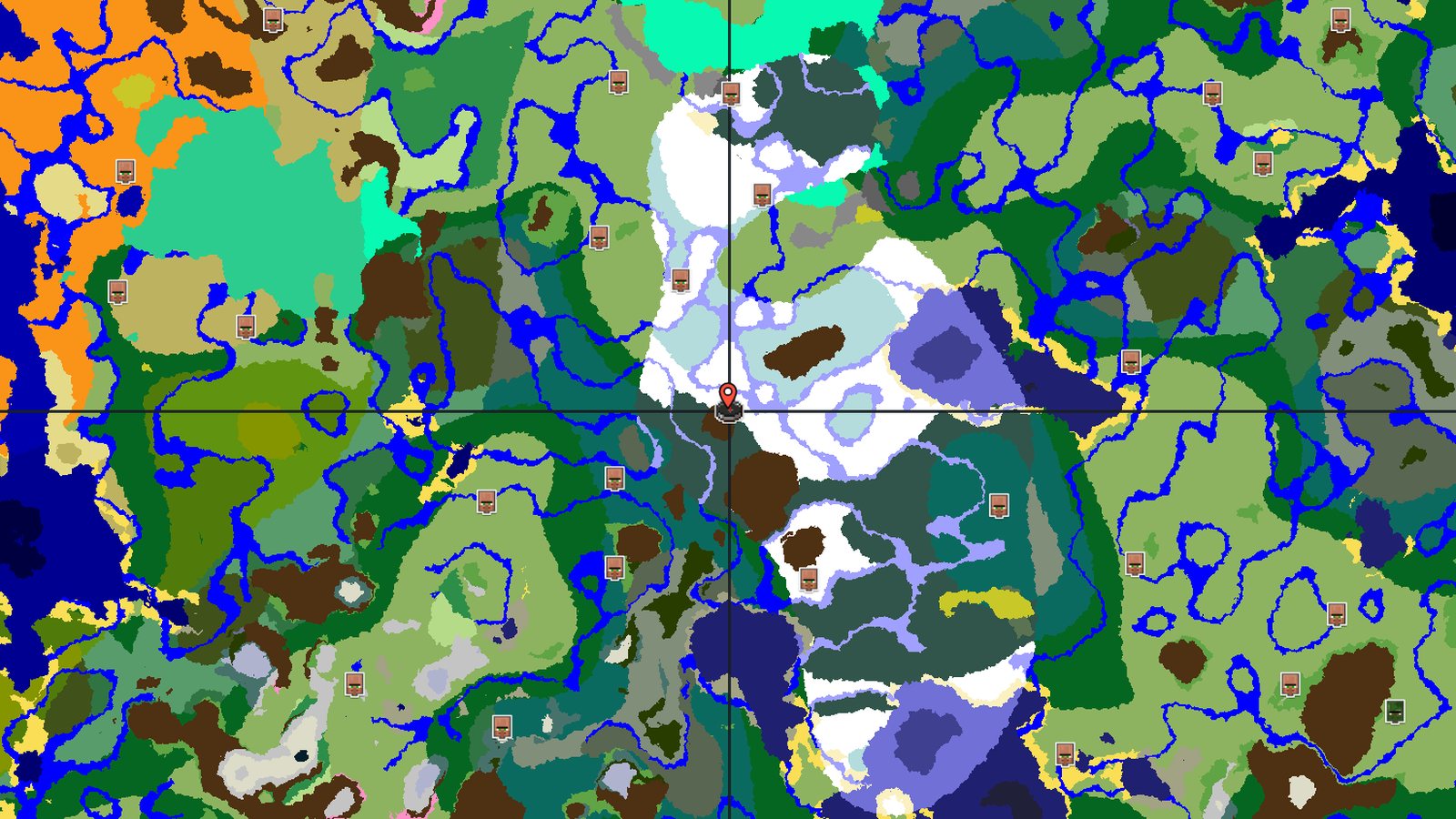 Ice Spikes with Igloo and Pillager Outpost — Minecraft seed preview